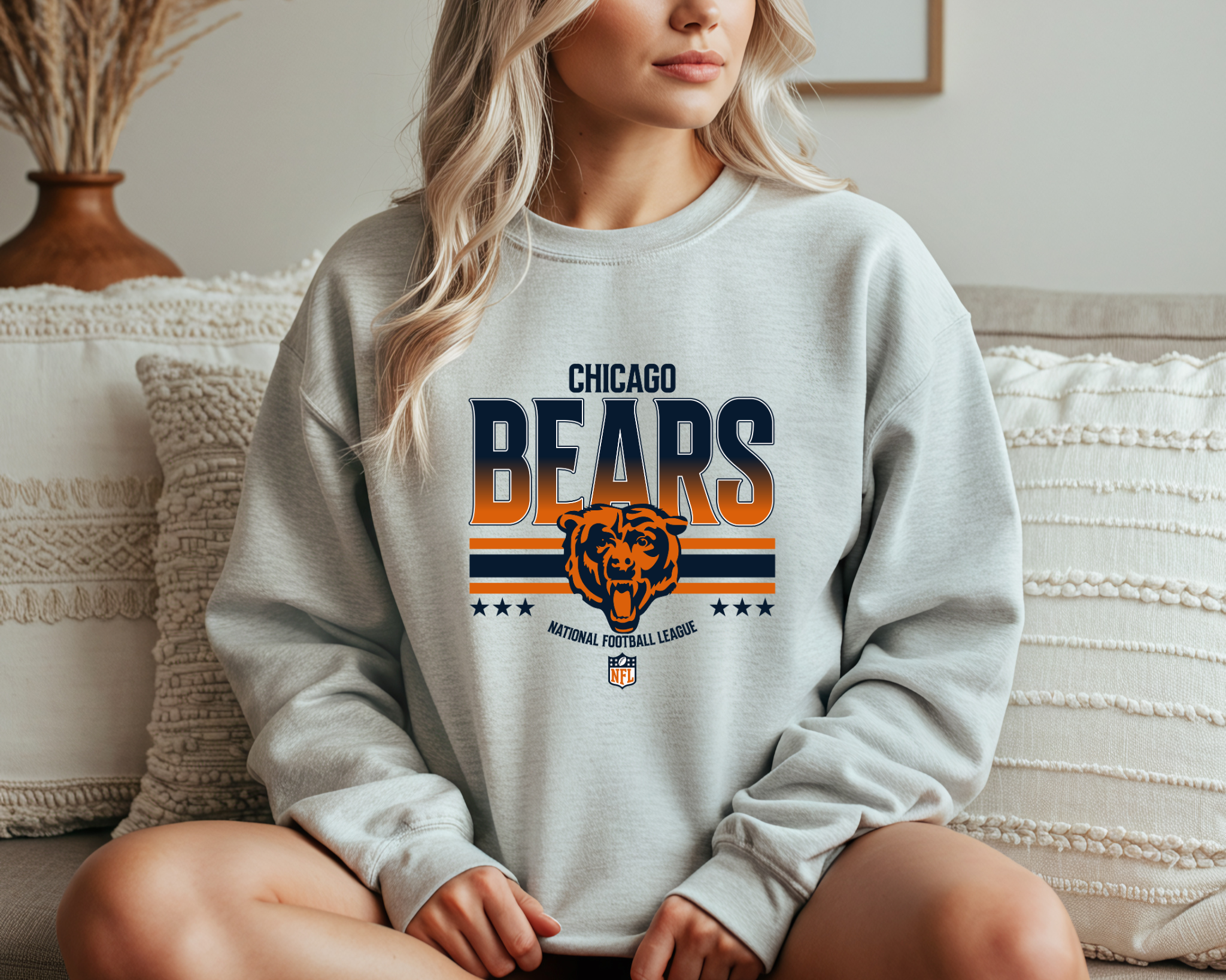 Chicago Bears Retro Logo Sweatshirt – Classic Crewneck Pullover | Vintage Football Fan Apparel