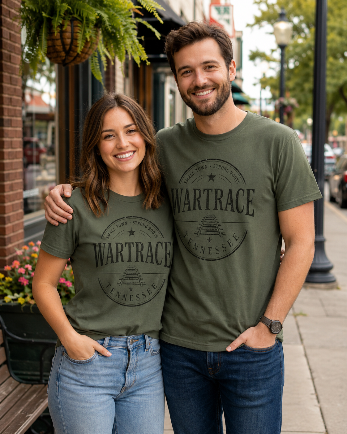 Wartrace Tennessee Graphic Tee - Small Town Strong Roots Shirt - Gildan Unisex Fit Boutique Hometown Tee