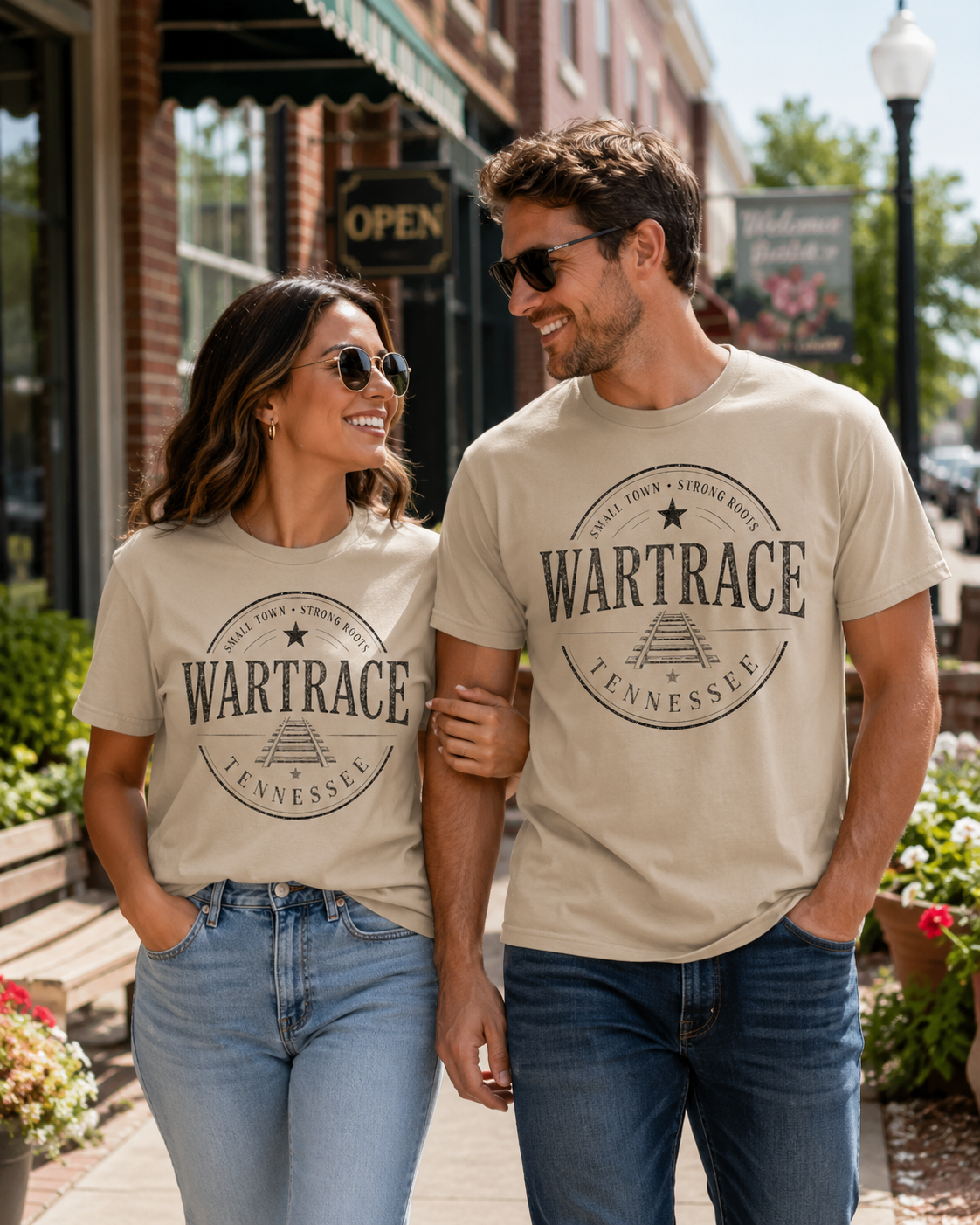 Wartrace Tennessee Graphic Tee - Small Town Strong Roots Shirt - Gildan Unisex Fit Boutique Hometown Tee