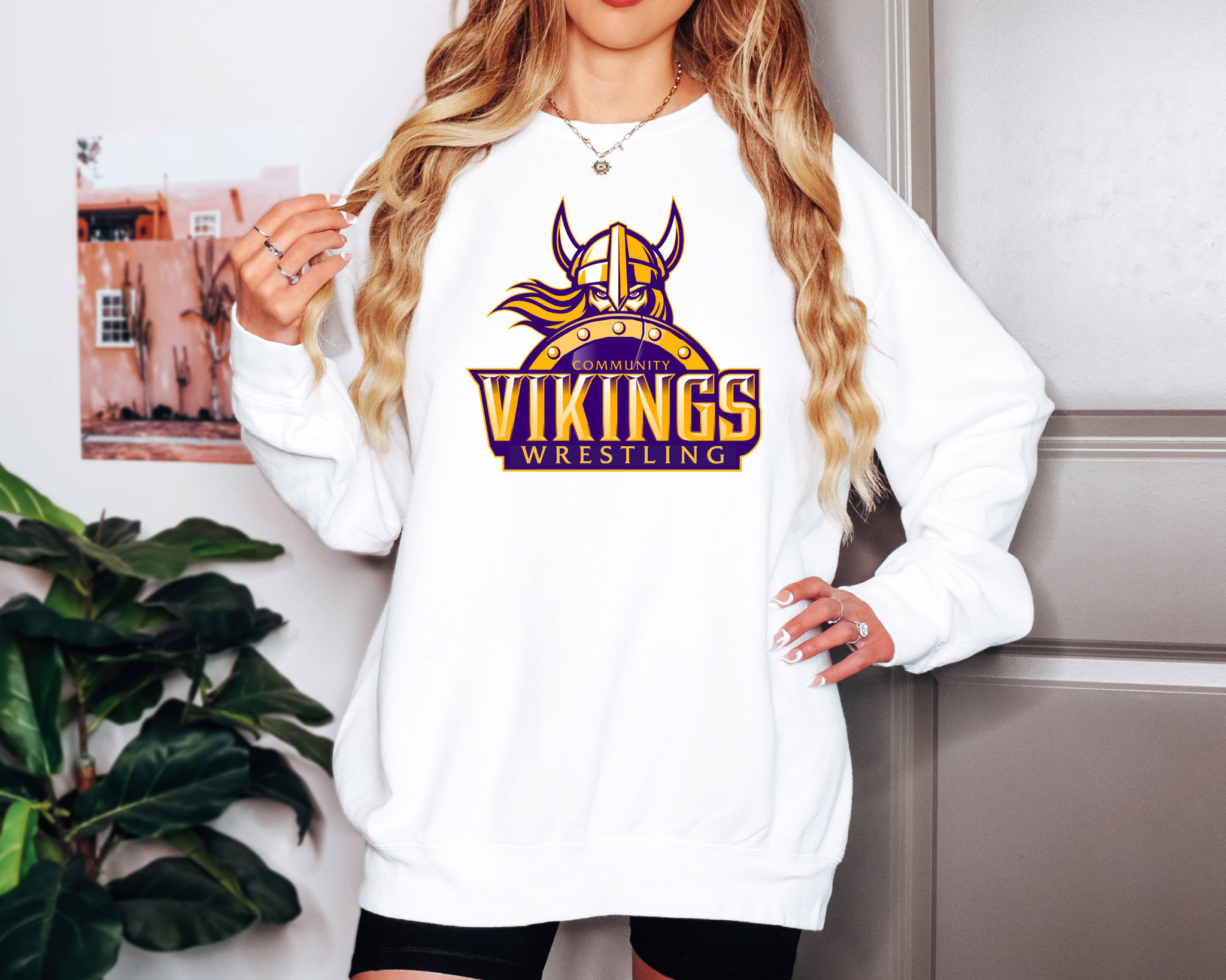 Comfort Colors Official Community Vikings Wrestling Crewneck