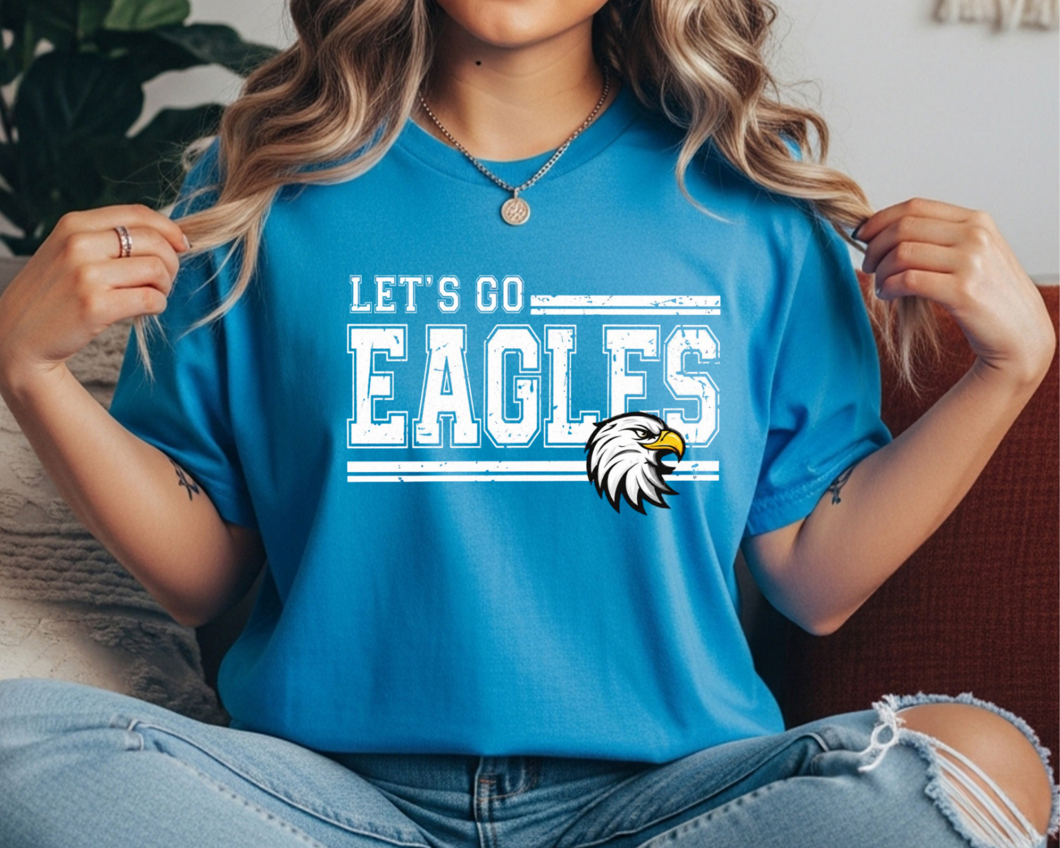 Let’s Go Eagles Comfort Colors T-Shirt | Eagles Spirit Tee