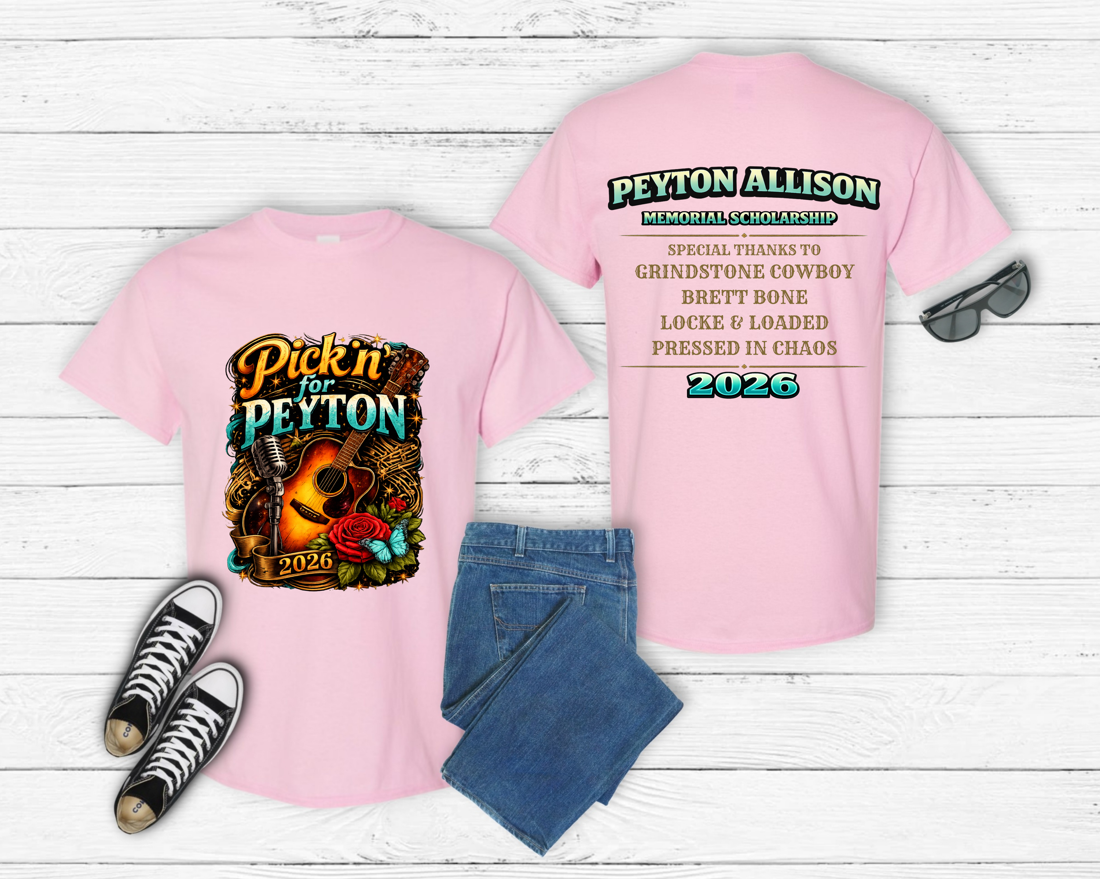 Pickin’ for Peyton 2026 Gildan Tee | Fundraiser Shirt for Peyton Allison Scholarship Fund