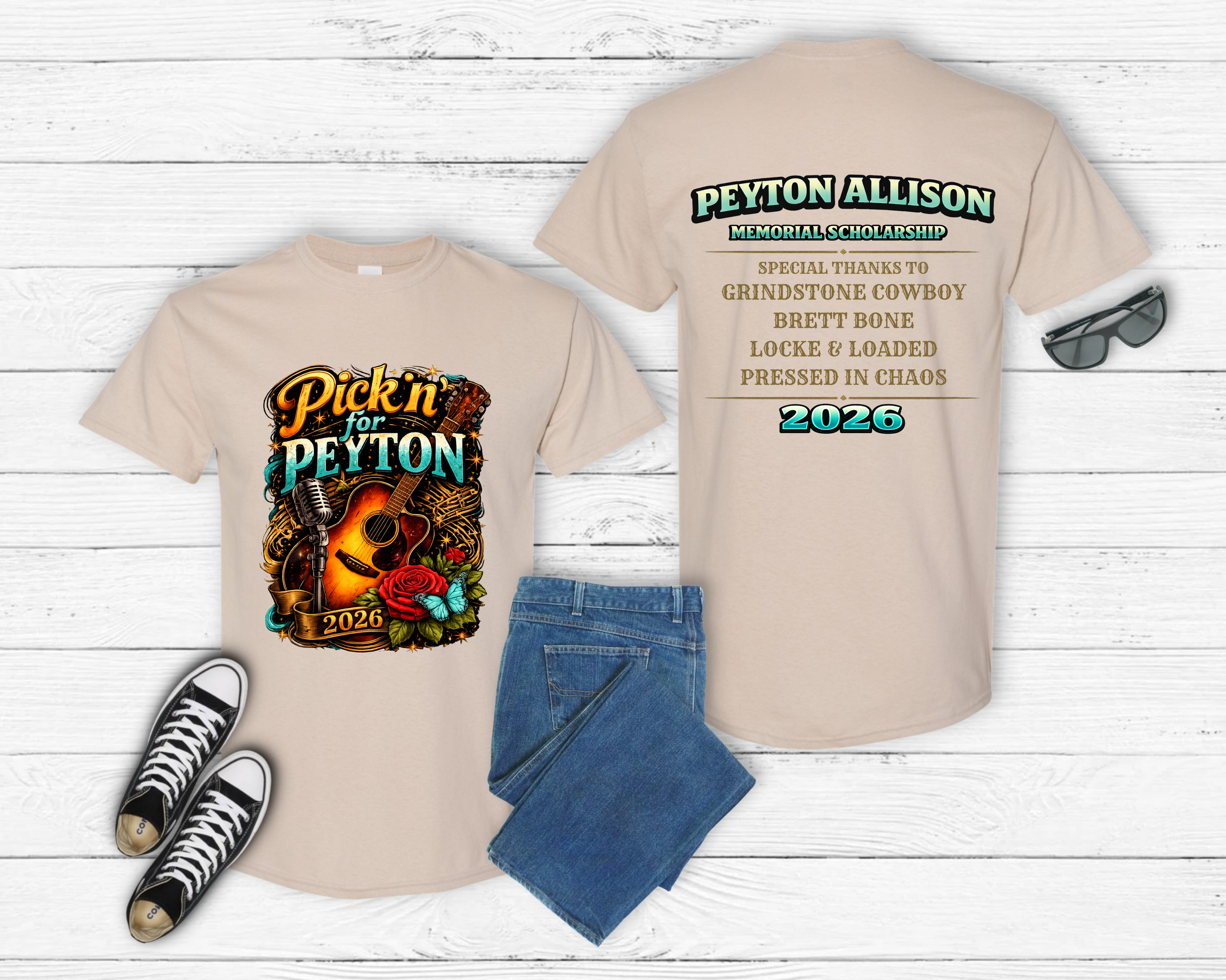 Pickin’ for Peyton 2026 Gildan Tee | Fundraiser Shirt for Peyton Allison Scholarship Fund