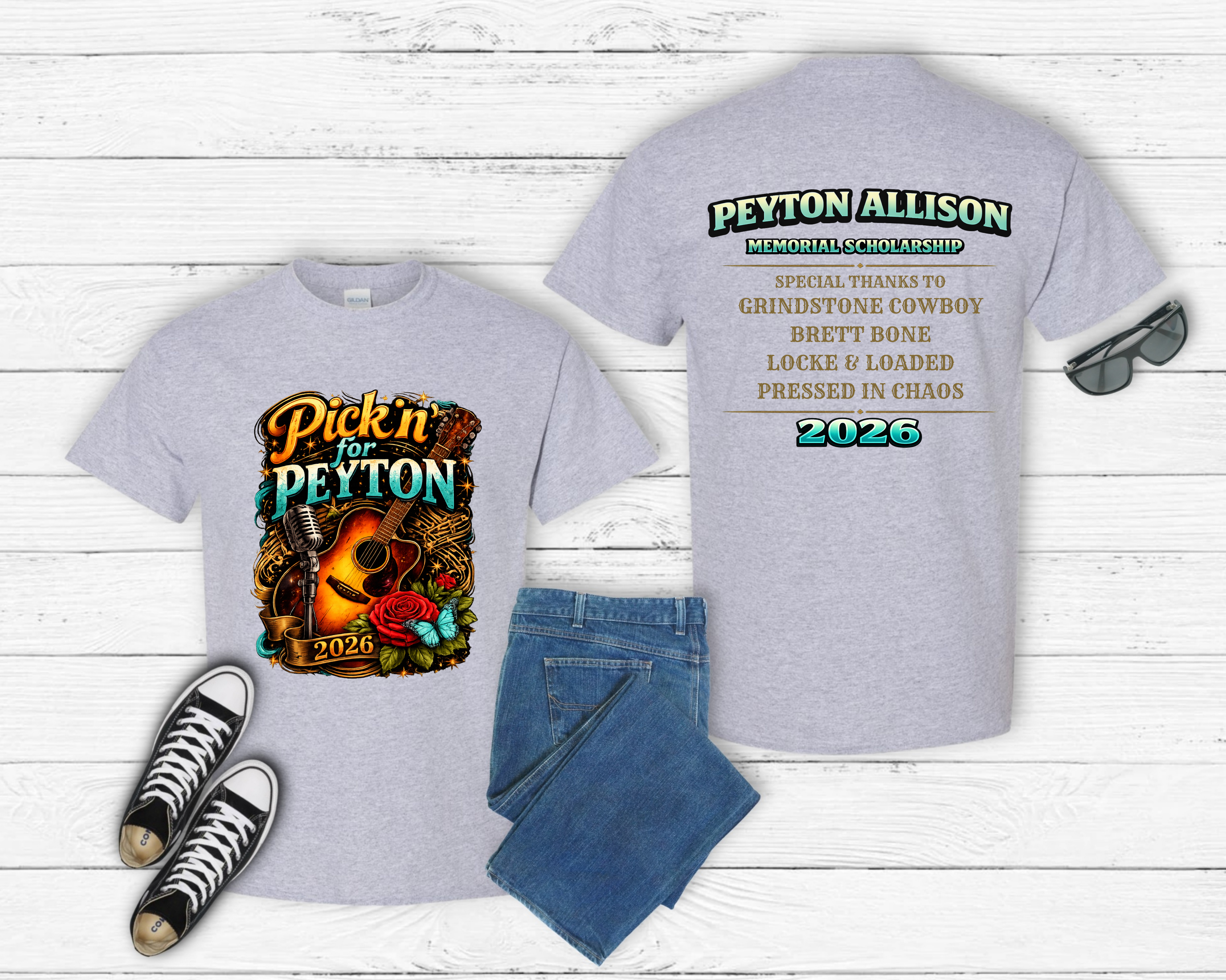 Pickin’ for Peyton 2026 Gildan Tee | Fundraiser Shirt for Peyton Allison Scholarship Fund