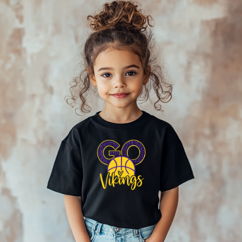 Go Vikings Basketball Youth Tee