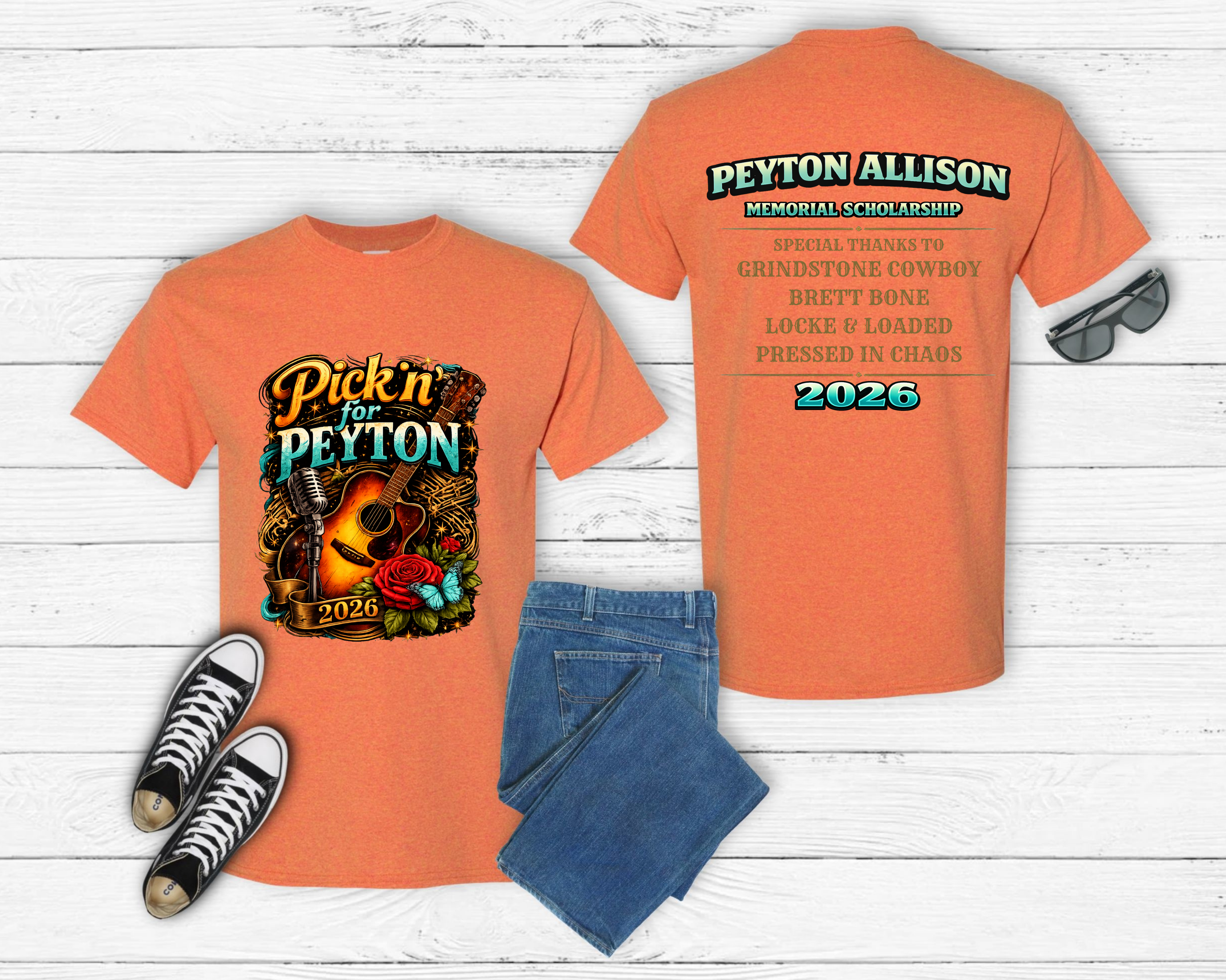 Pickin’ for Peyton 2026 Gildan Tee | Fundraiser Shirt for Peyton Allison Scholarship Fund