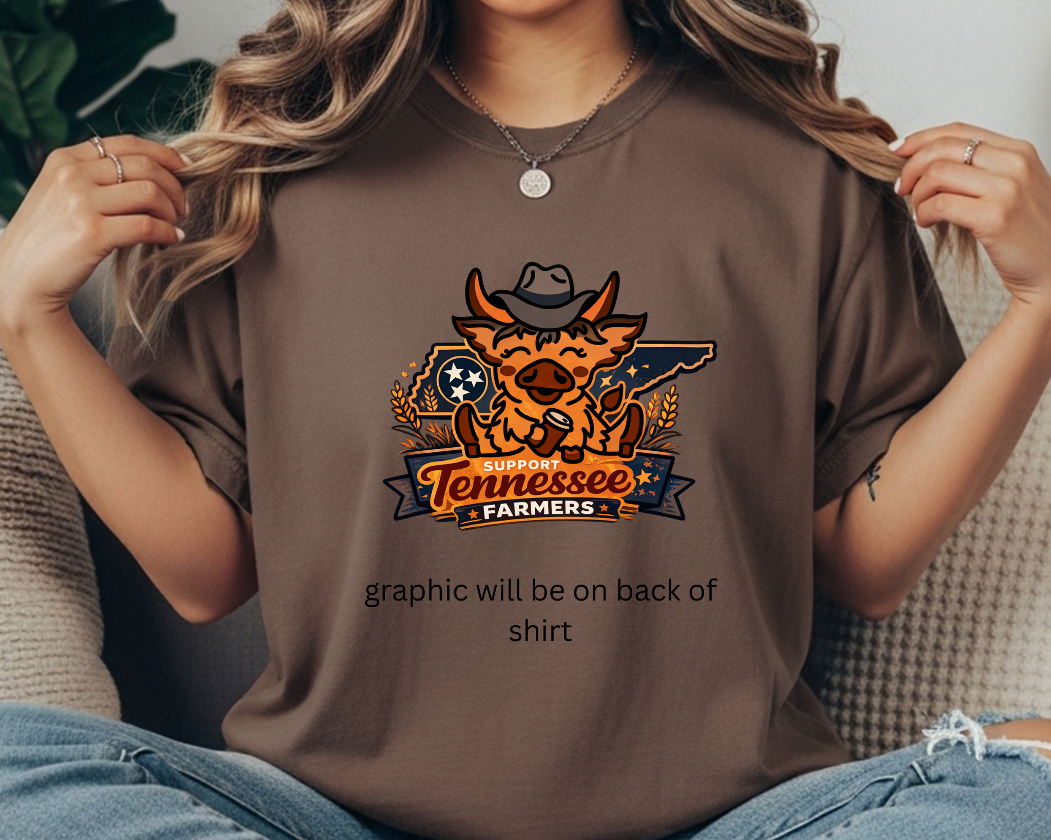 Support Tennessee Farmers Comfort Colors Tee | Pressed in Chaos Exclusive