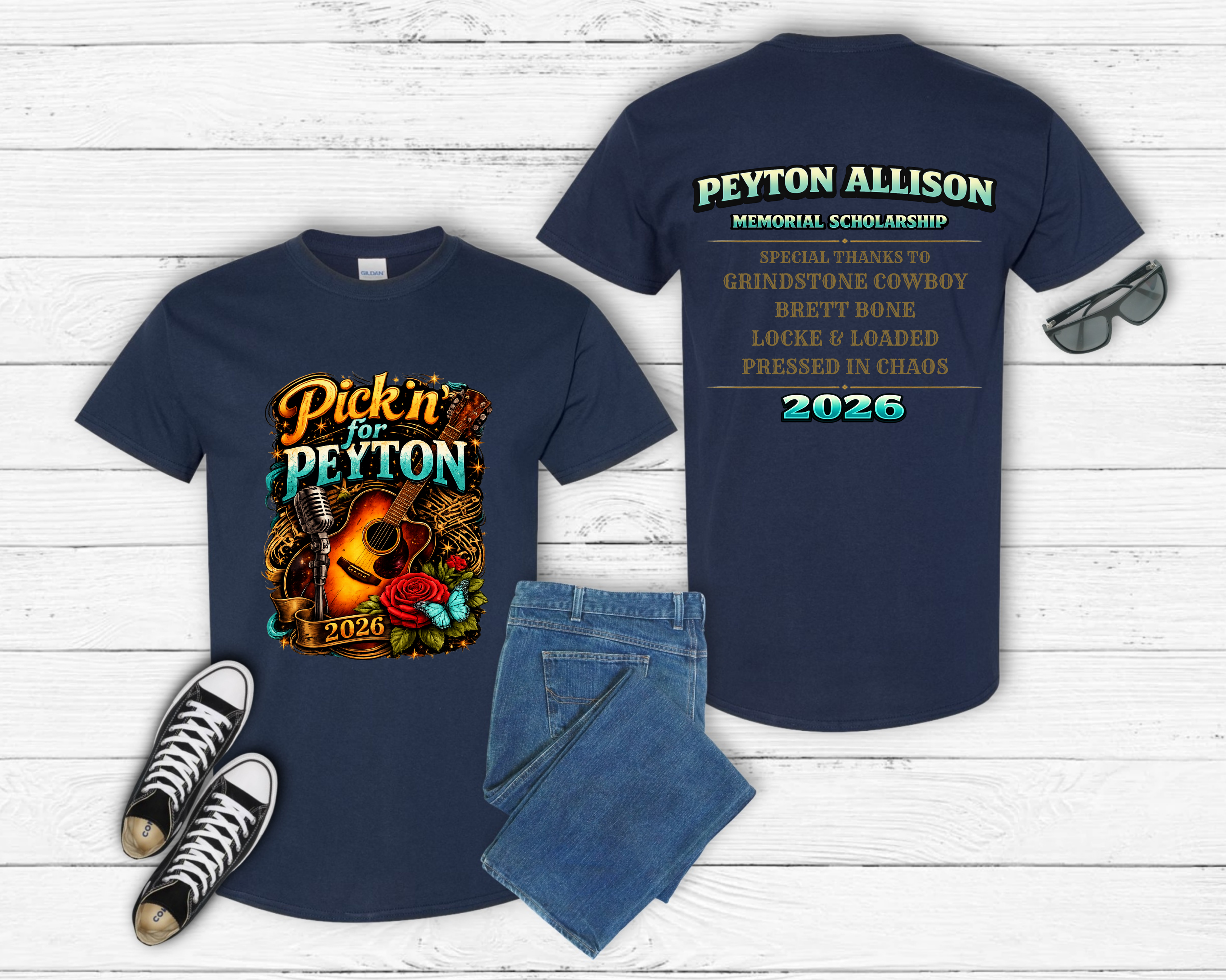 Pickin’ for Peyton 2026 Gildan Tee | Fundraiser Shirt for Peyton Allison Scholarship Fund