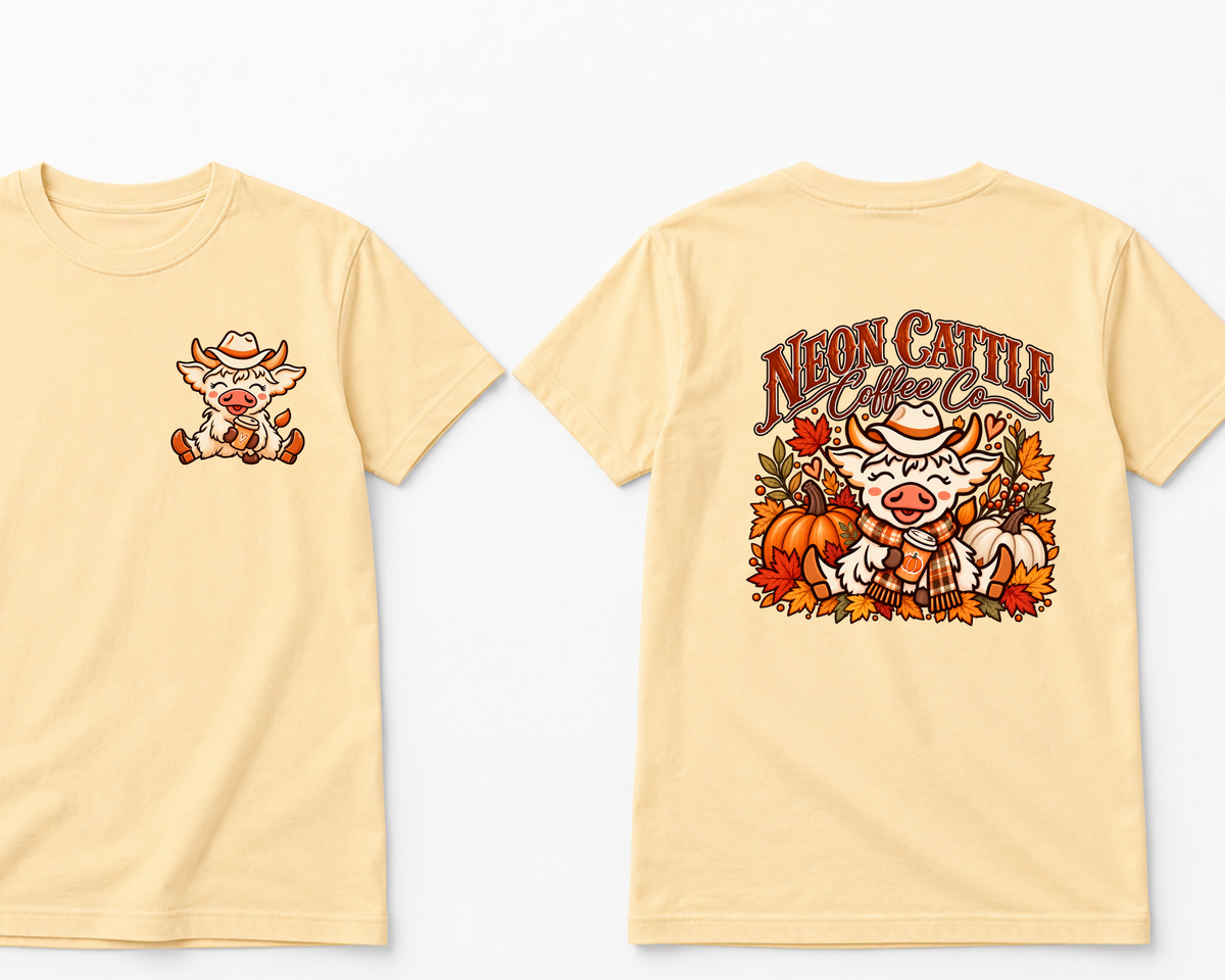 Neon Cattle Coffee Co. Autumn Harvest Gildan Tee