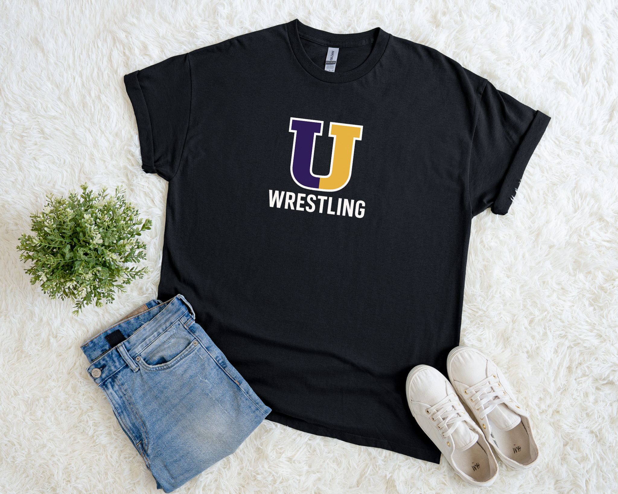 U Wrestling Tee | Purple & Gold Spirit