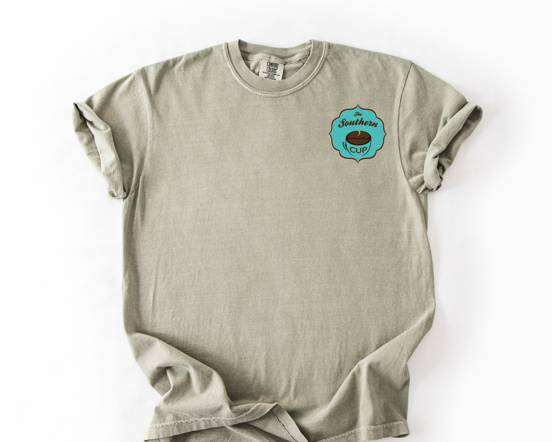 The Southern Cup Pocket Logo Comfort Colors Tee