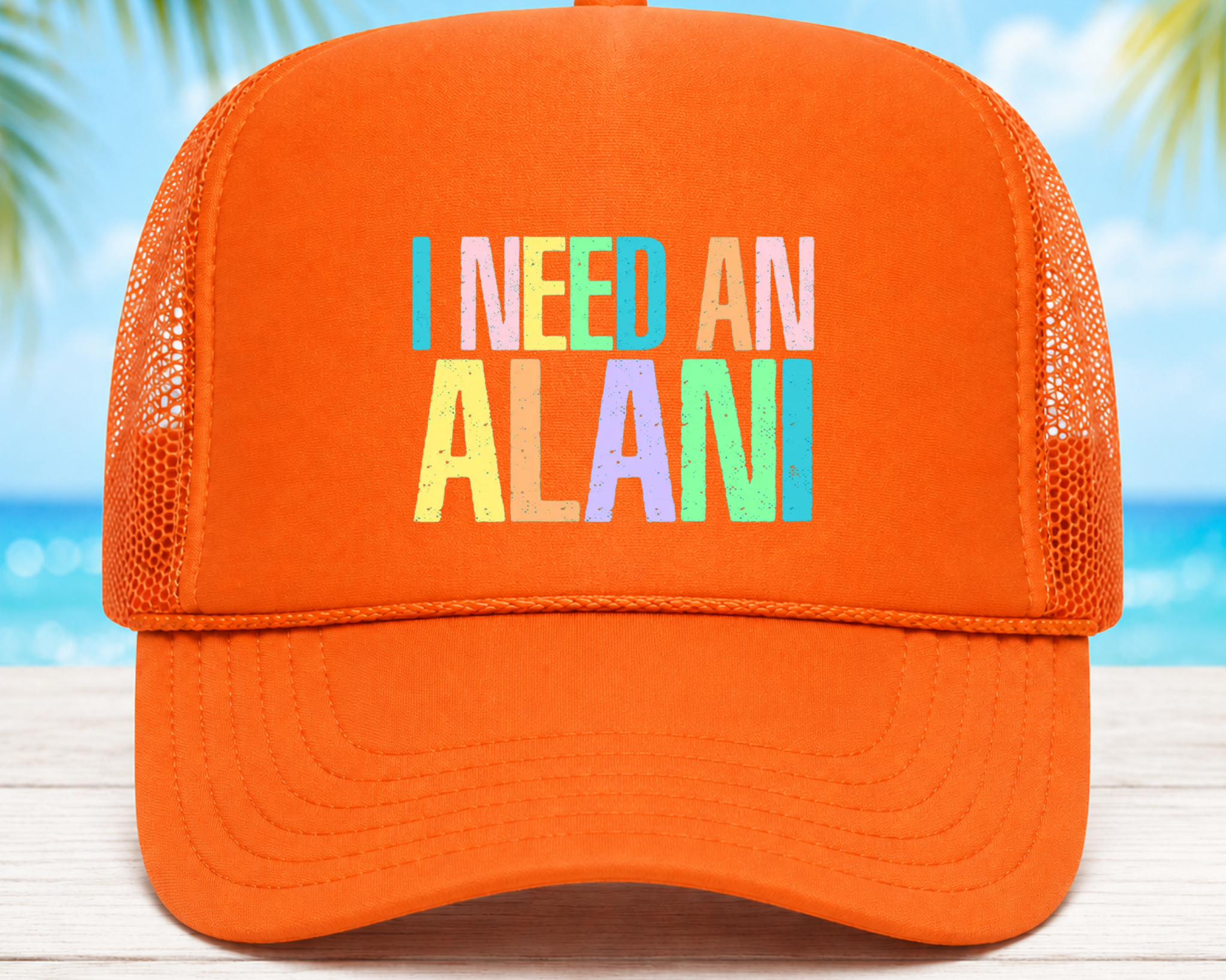 I Need an Alan Foam Trucker Hat | Funny Summer Graphic Cap | Vacation Beach Hat