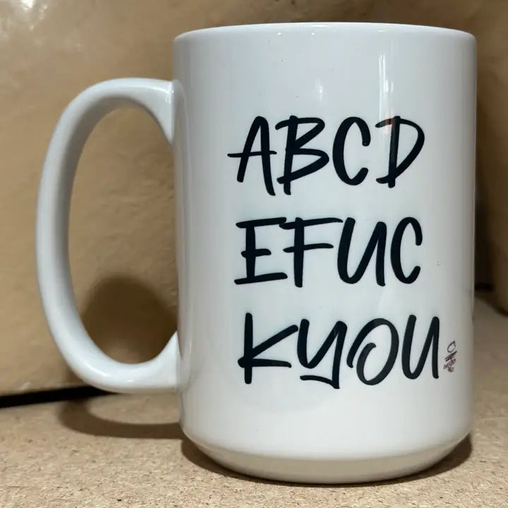 Abcdefuckyou 15oz Ceramic Coffee Mug
