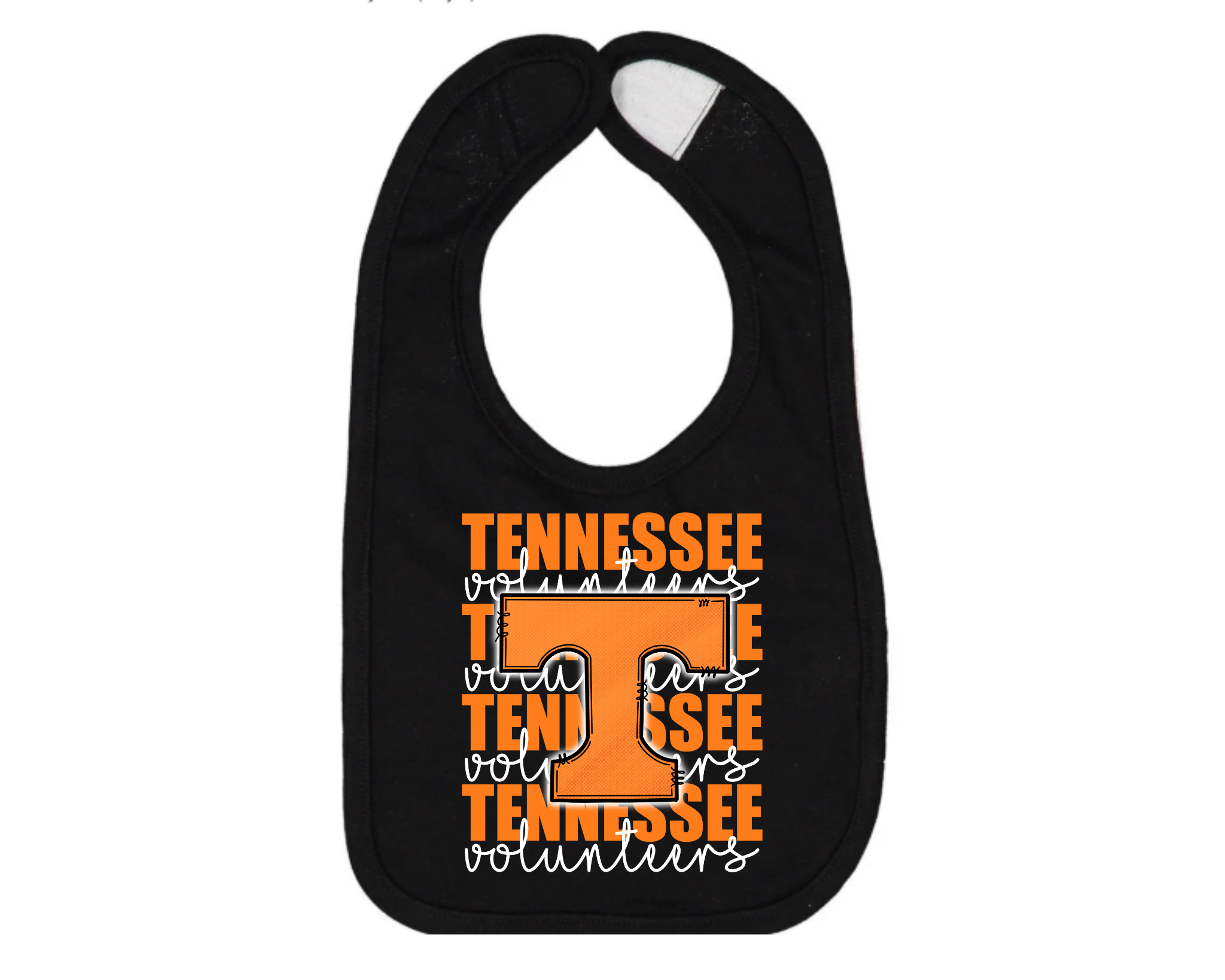 Big T Volunteers Baby Bib | Premium Cotton Jersey Bib with Power T Design