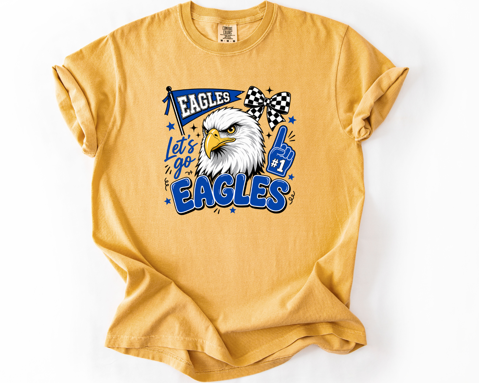Eagles Game Day Comfort Colors Tee | Let’s Go Eagles Cheer Shirt | Multiple Colors Available