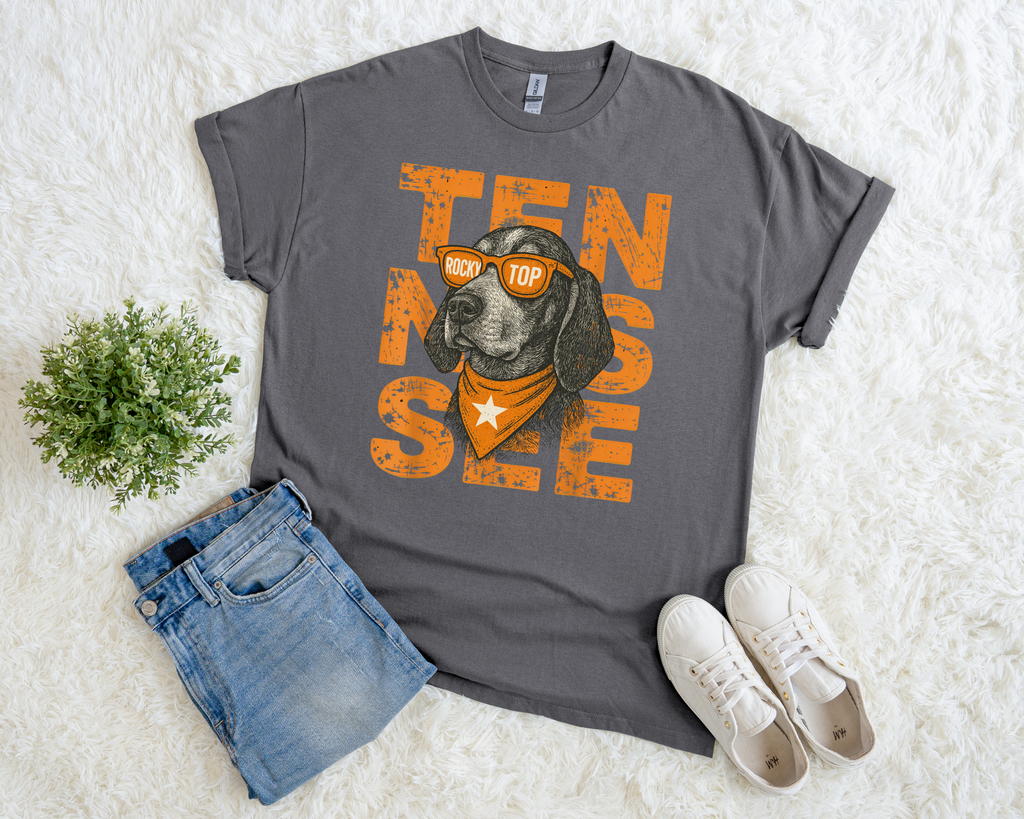 Tennessee Rocky Top Graphic Tee – Smokey Dog Tennessee Football Shirt – Southern Boutique Game Day T-Shirt – Vols Inspired Graphic Tee