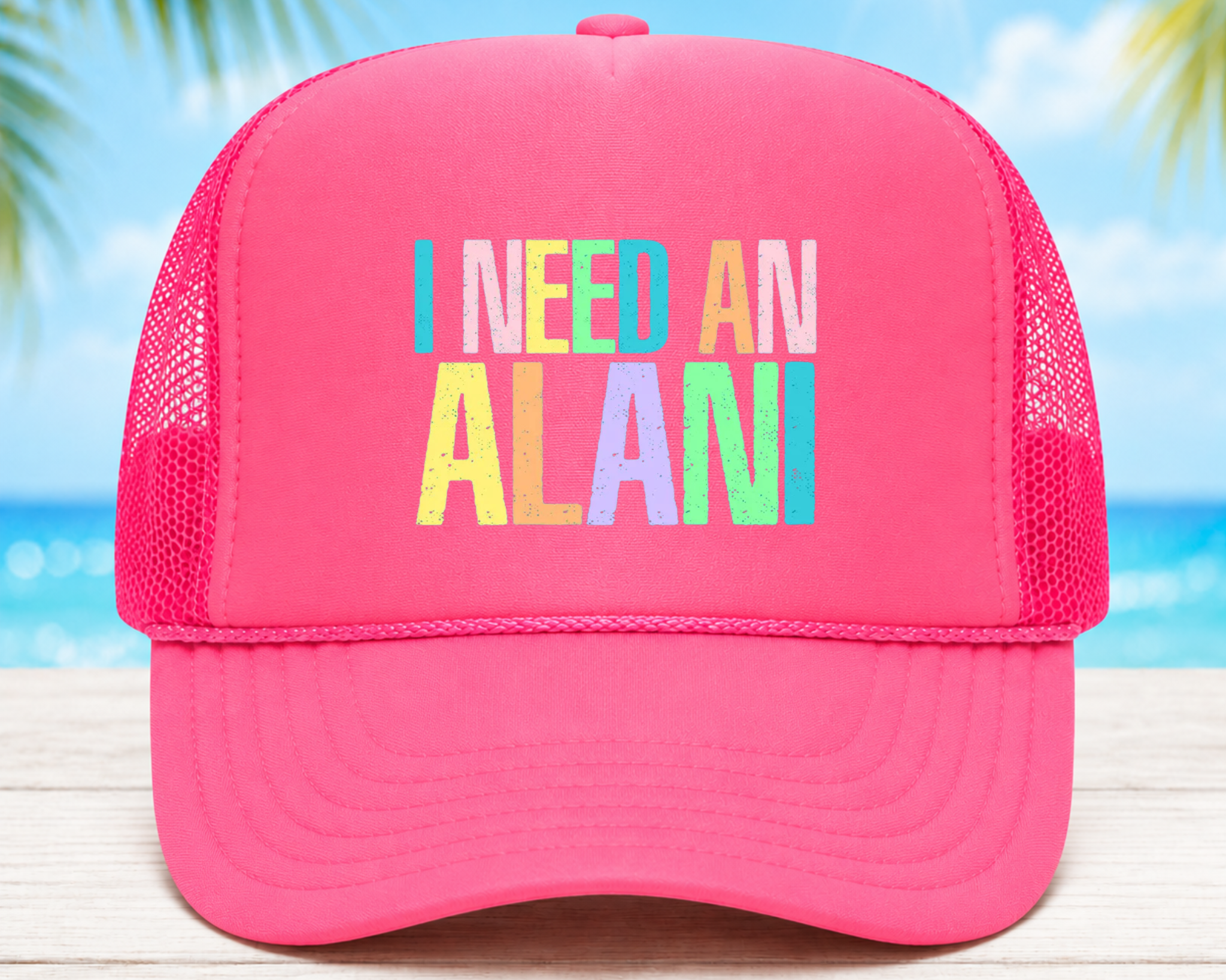 I Need an Alan Foam Trucker Hat | Funny Summer Graphic Cap | Vacation Beach Hat