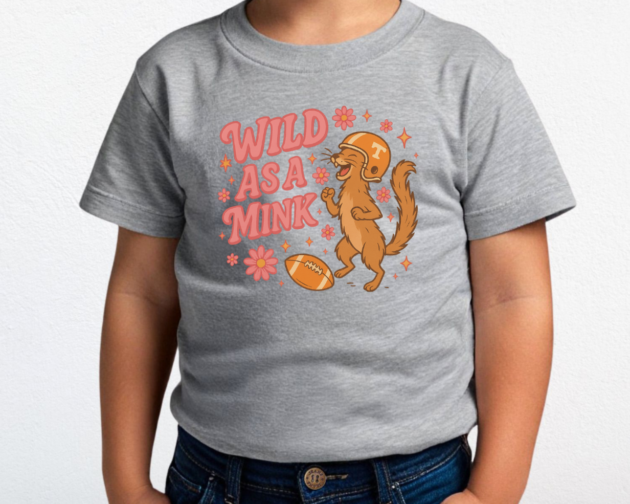 Wild as a Mink Youth T-Shirt – Tennessee Vols Kids Game Day Tee