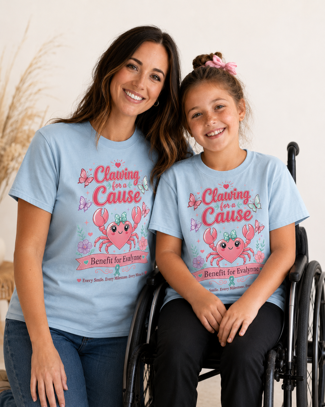 Clawing for a Cause: Benefit for Evalynne - Girlie Crab Comfort Colors tee