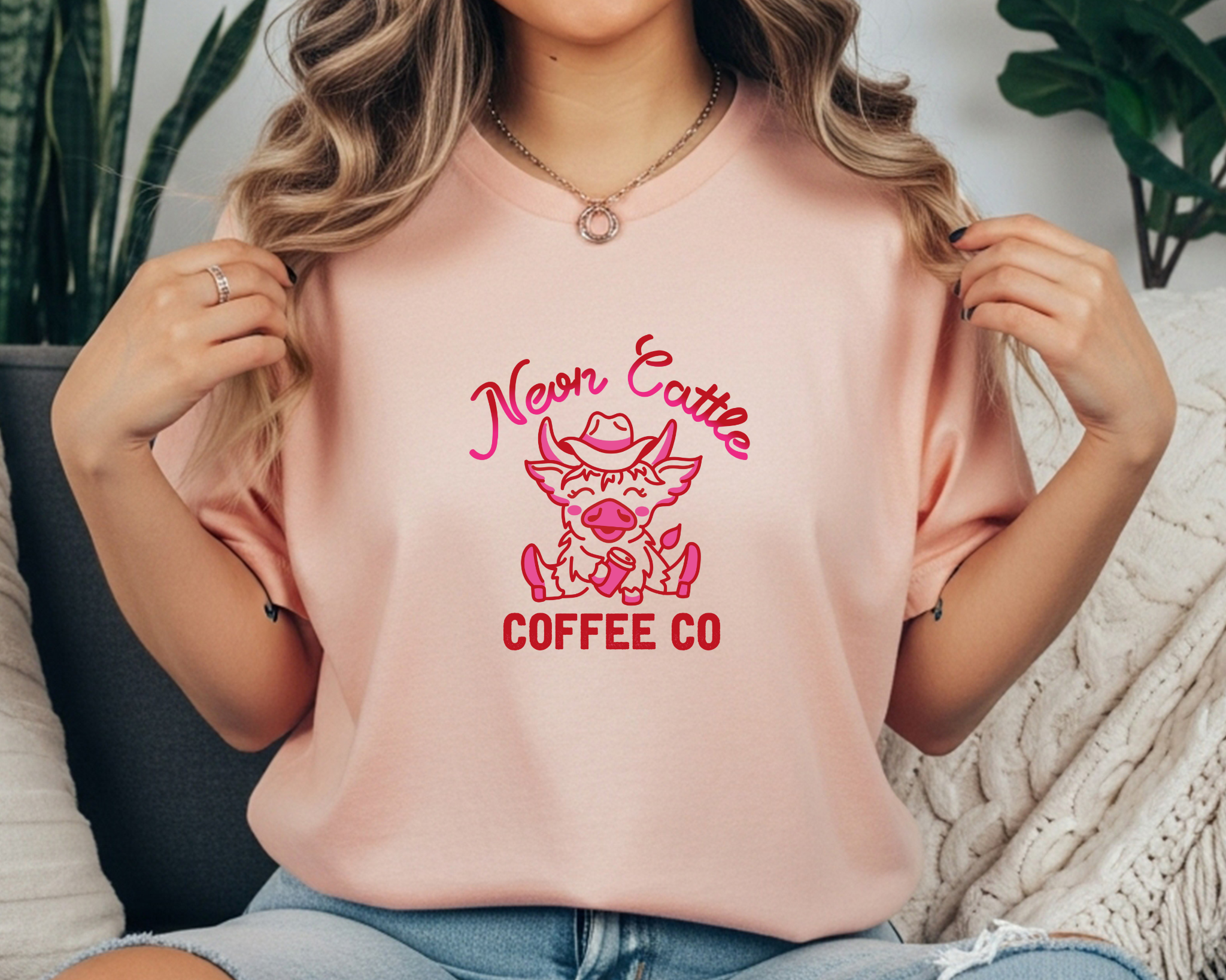 Neon Cattle Coffee Co. Valentine’s Limited Edition Comfort Colors Tee