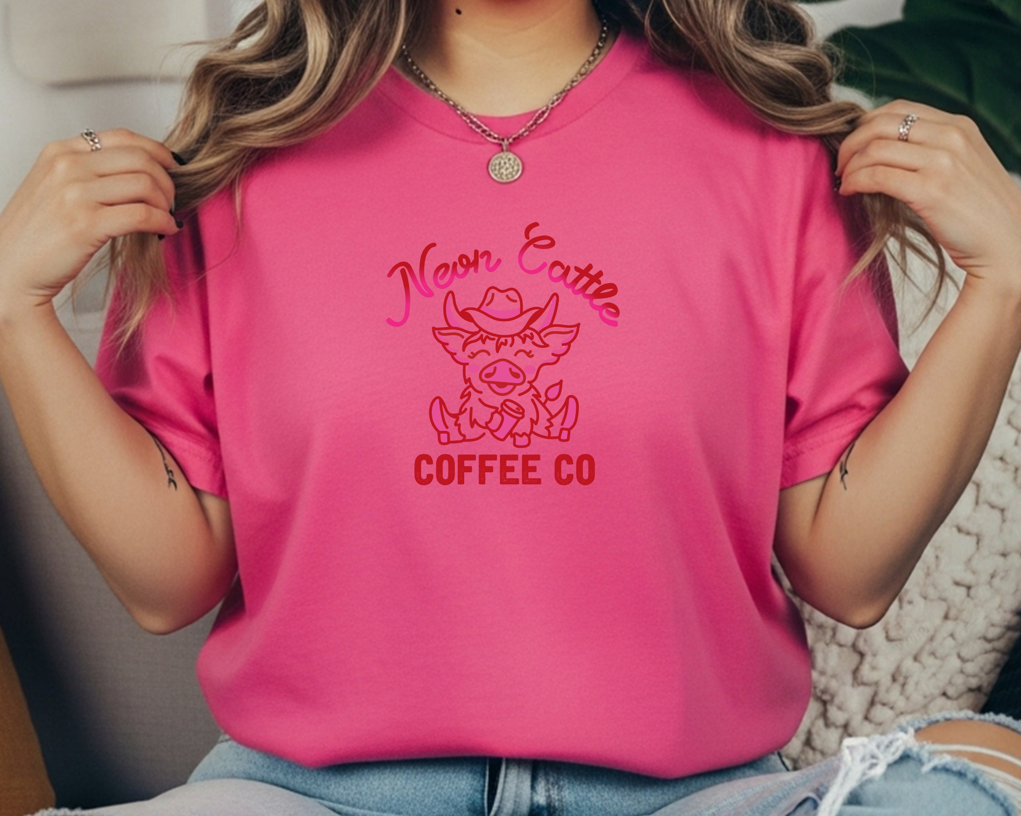 Neon Cattle Coffee Co. Valentine’s Limited Edition Comfort Colors Tee