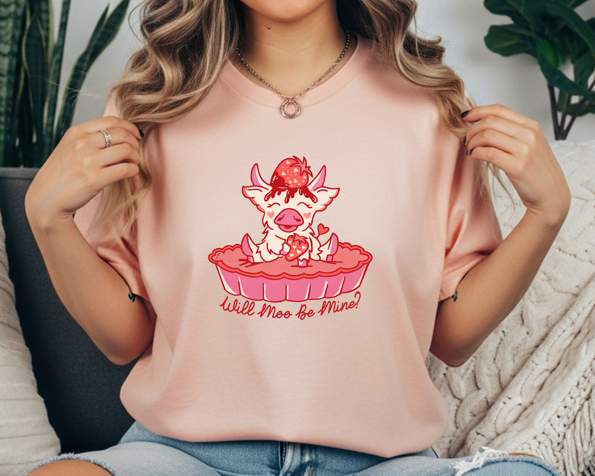 Will Moo Be Mine? Neon Cattle Coffee Co: Limited Edition Comfort Colors Tee
