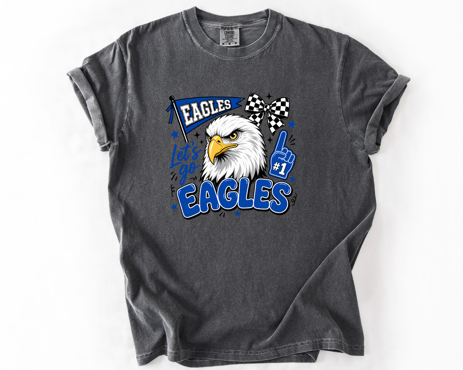 Eagles Game Day Comfort Colors Tee | Let’s Go Eagles Cheer Shirt | Multiple Colors Available