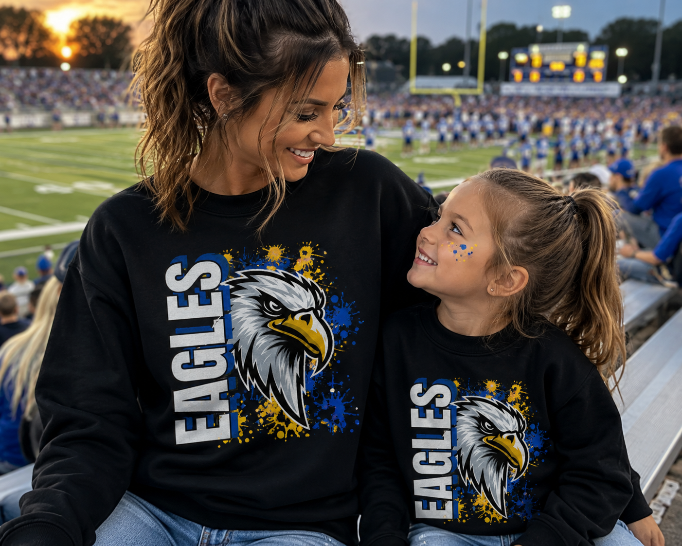 Eagles Paint Splatter Gildan Sweatshirt | Adult & Youth Sizes