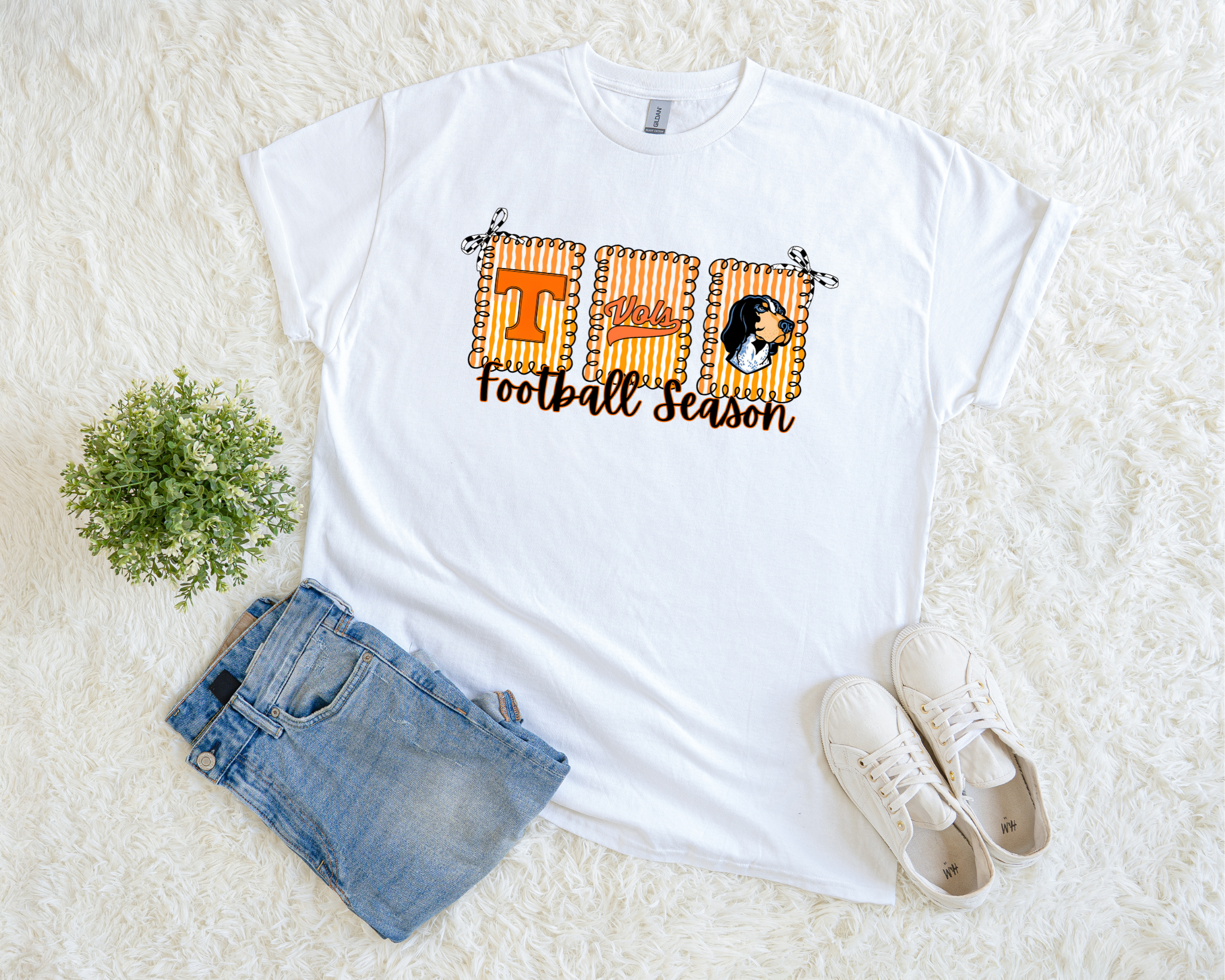 Vols Football Season T-Shirt – Cute Bow & Smokey Tennessee Tee