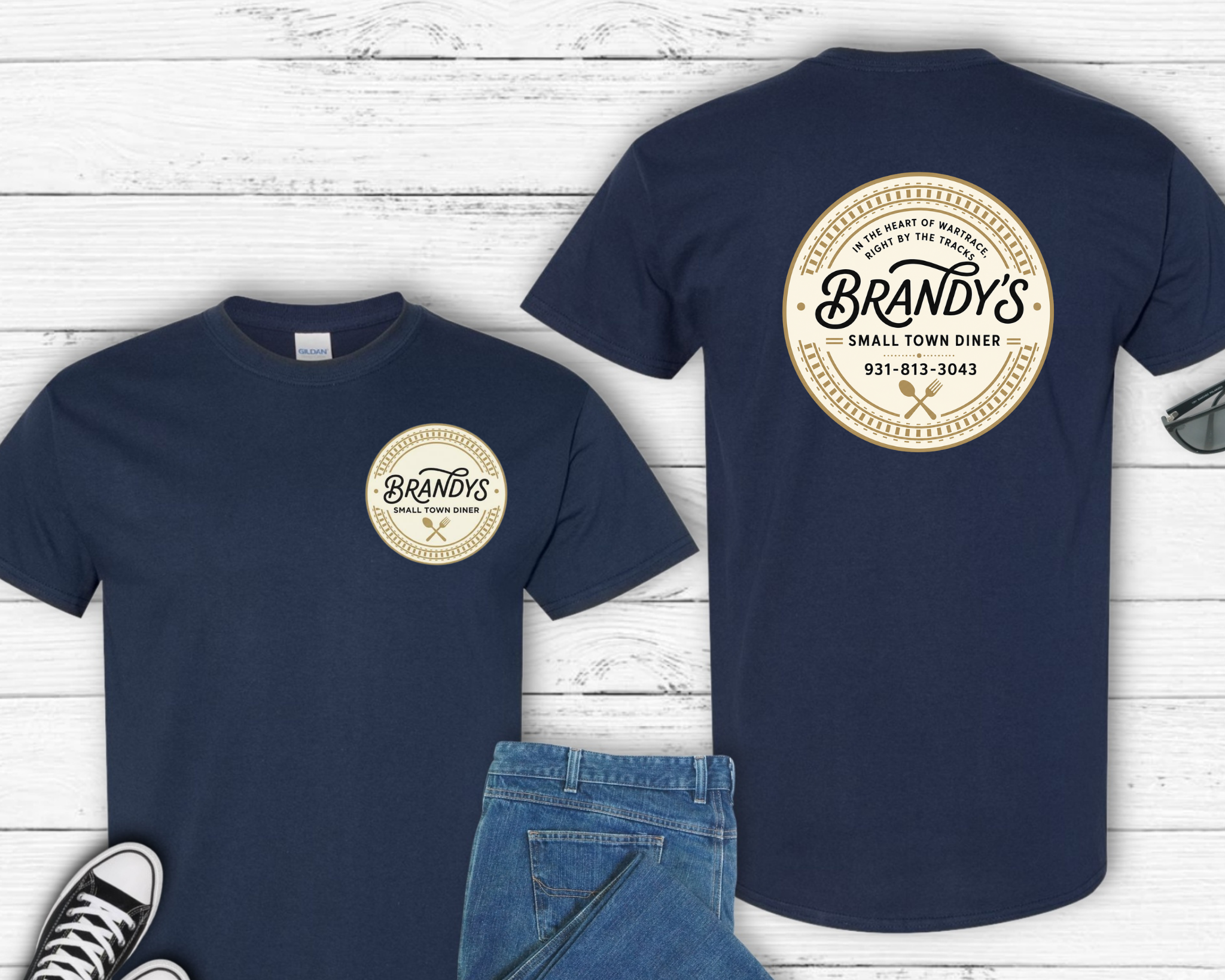 Brandy’s Small Town Diner Gildan Shirt | Official Logo Tee