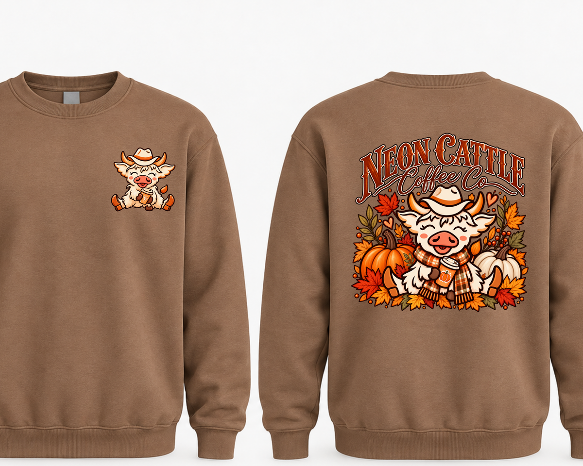 Neon Cattle Coffee Co. Autumn Premium Crewneck Sweatshirt