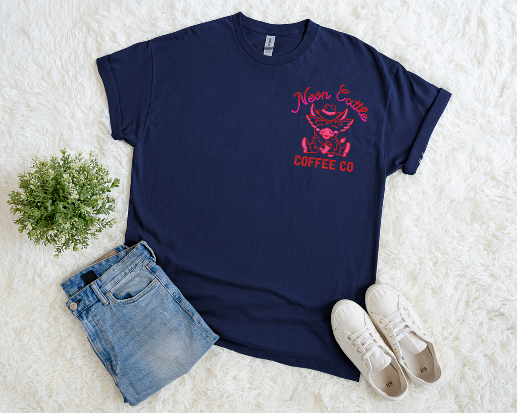 Support Tennessee Farmers (PINK) & Neon Cattle Coffee Co Tee | Pressed in Chaos Exclusive