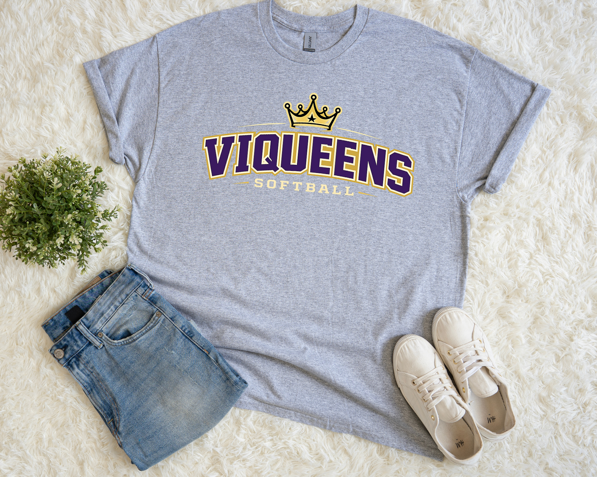 ViQueens Softball CrownTee | ViQueens Softball Spirit Shirt