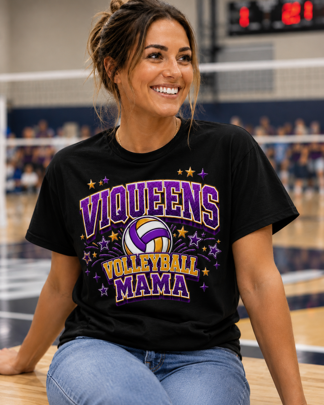 Viqueens Volleyball Mama Tee - Gildan Unisex CHS Spirit Shirt