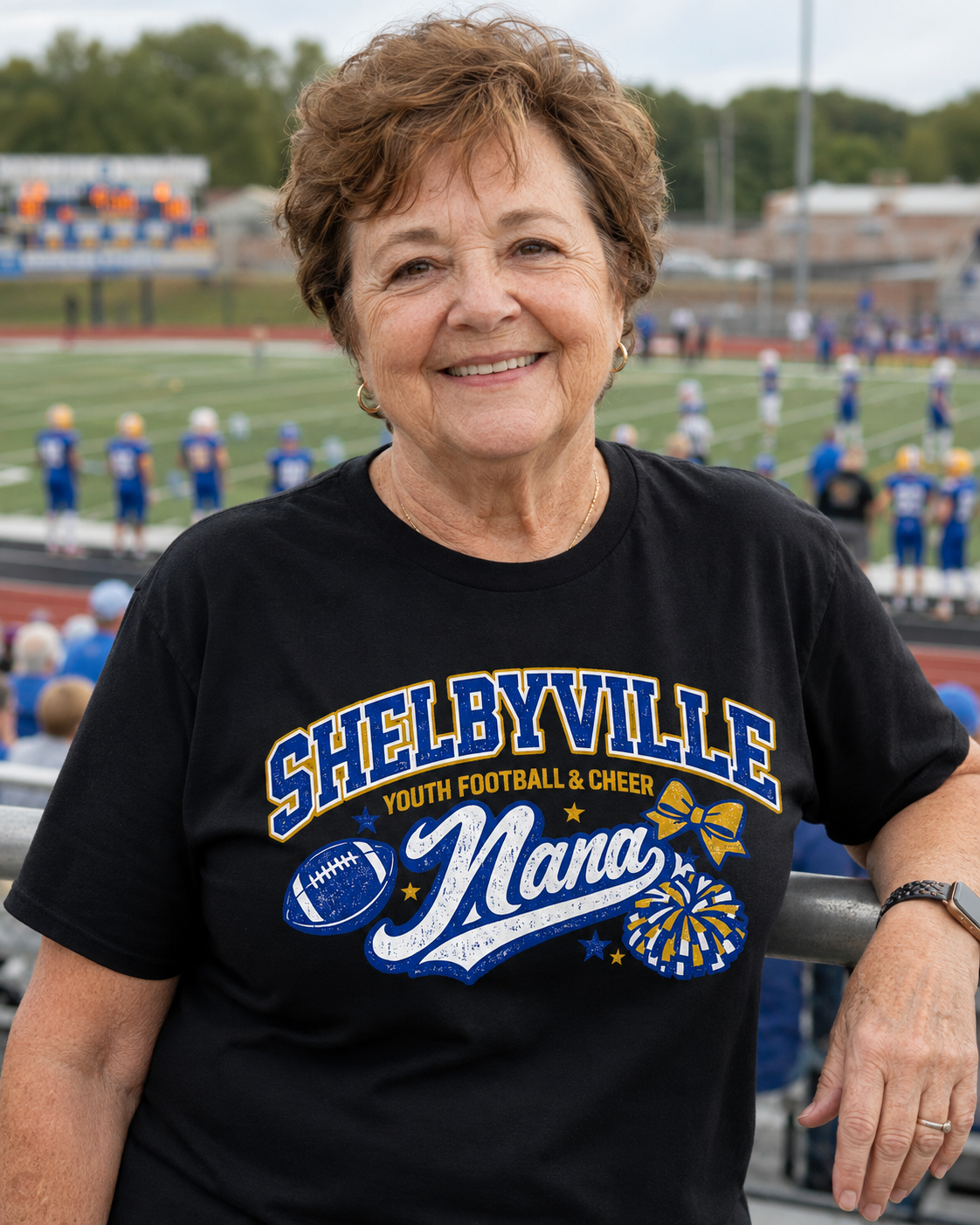 Shelbyville Youth Football & Cheer Nana Shirt – Black Gildan Game Day Tee