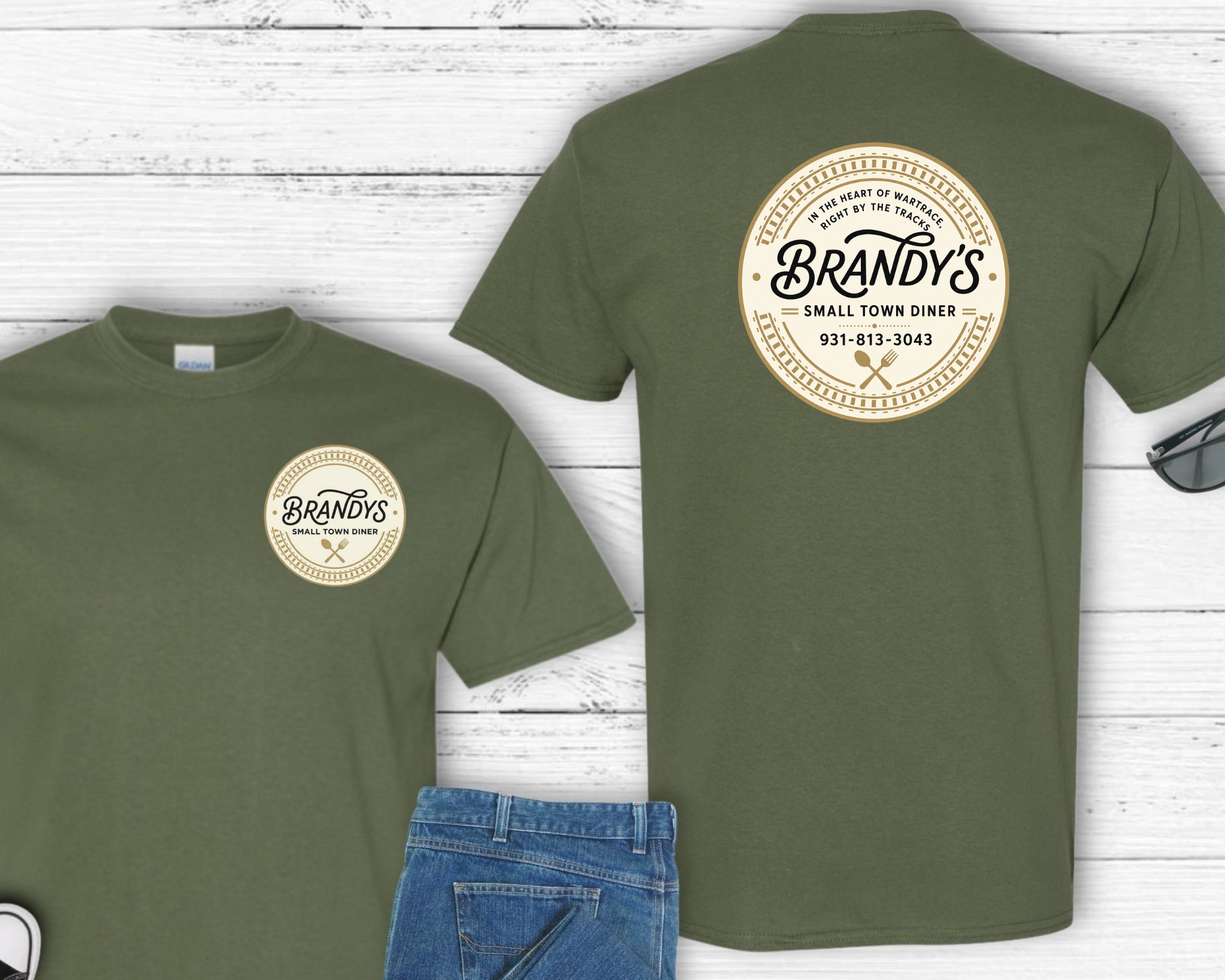Brandy’s Small Town Diner Gildan Shirt | Official Logo Tee