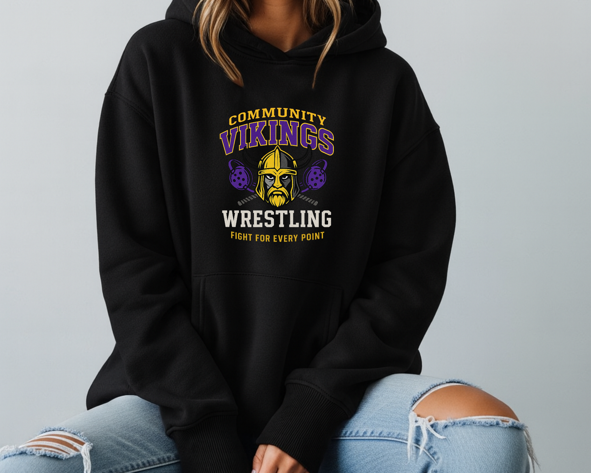 Community Vikings Wrestling Hoodie | Fight for Every Point