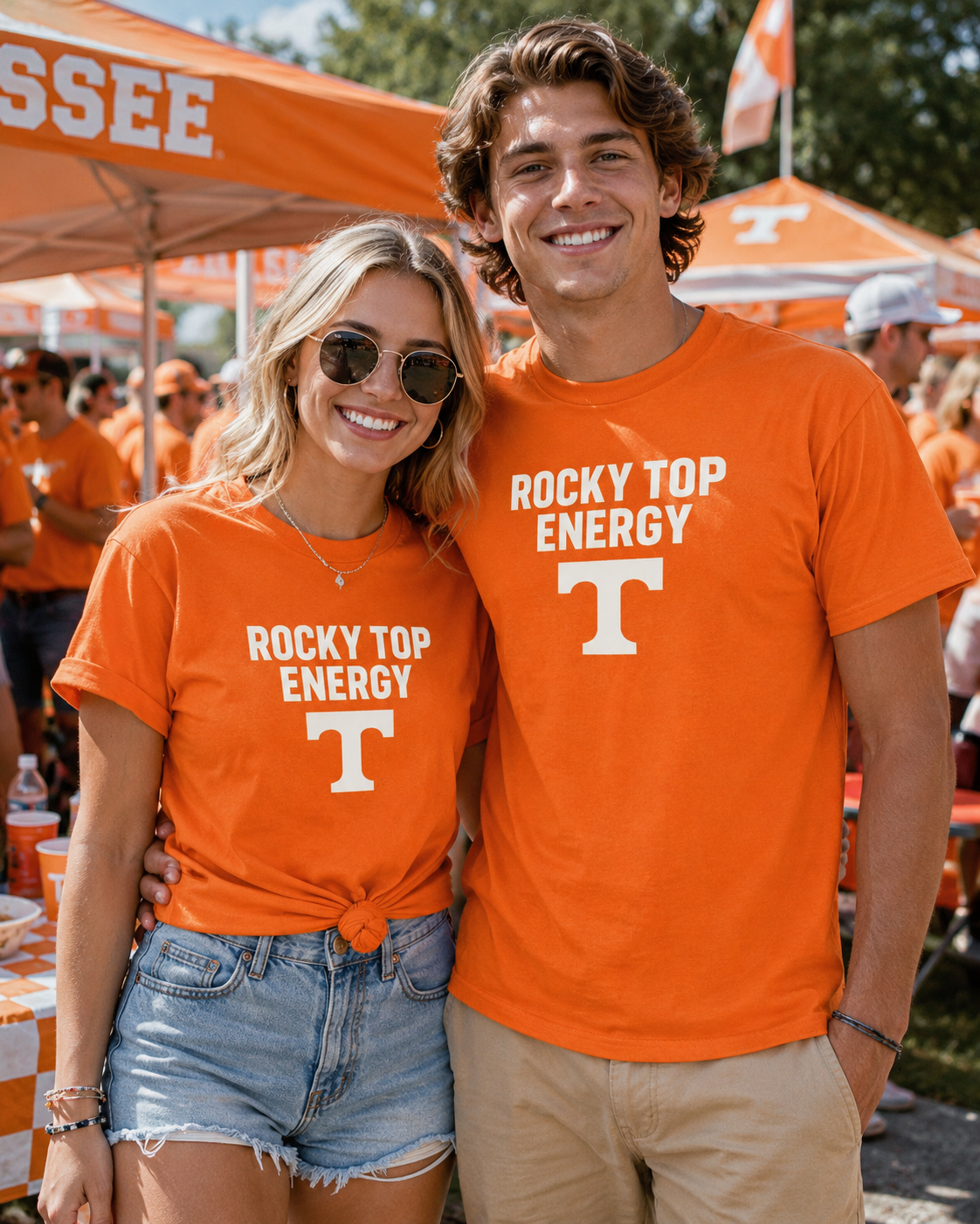 Rocky Top Energy Game Day Tee - Tennessee Football Shirt - Orange Gildan Unisex Fit Fan Shirt