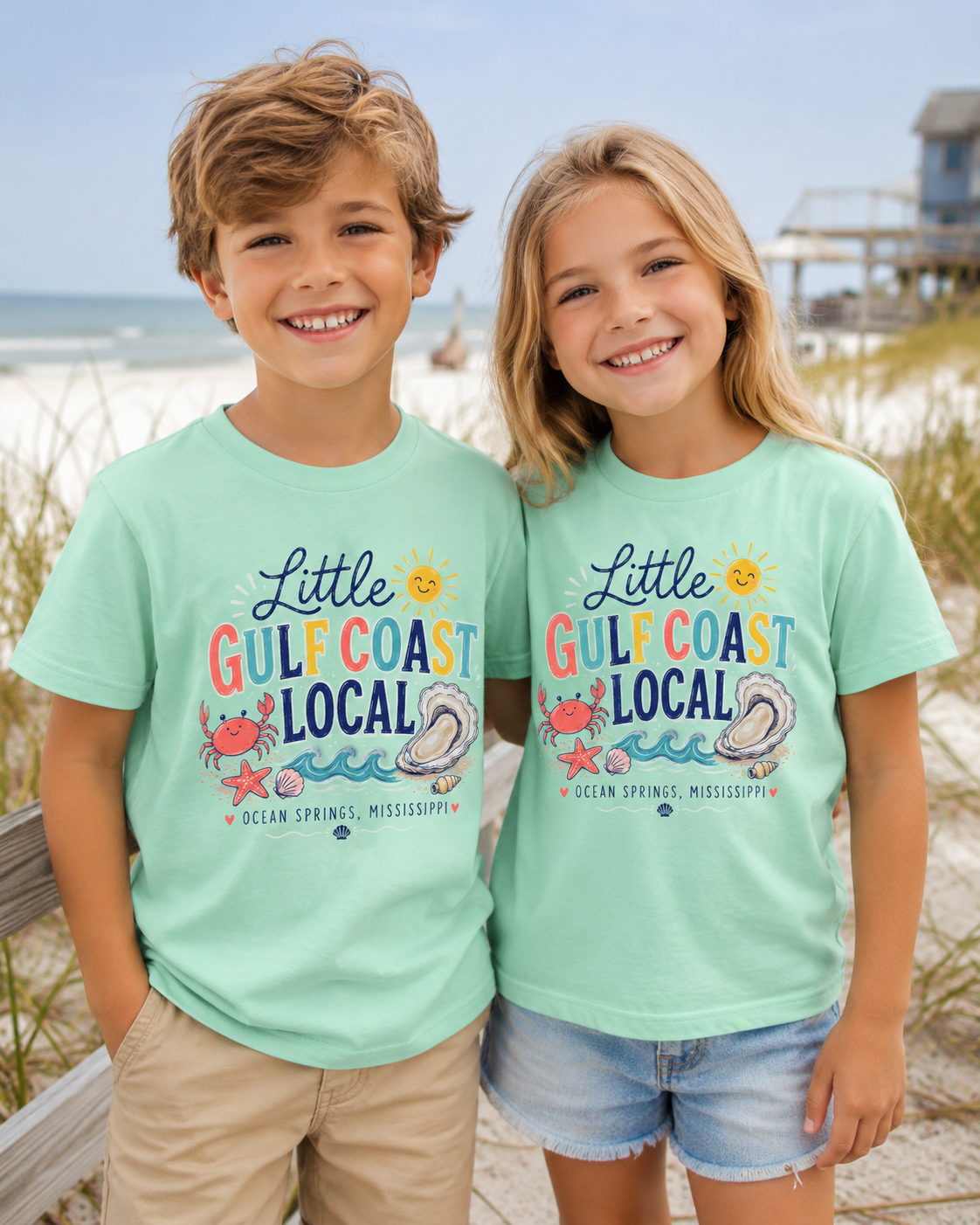 Little Gulf Coast Local Youth Graphic Tee | Ocean Springs Mississippi Kids Beach Shirt