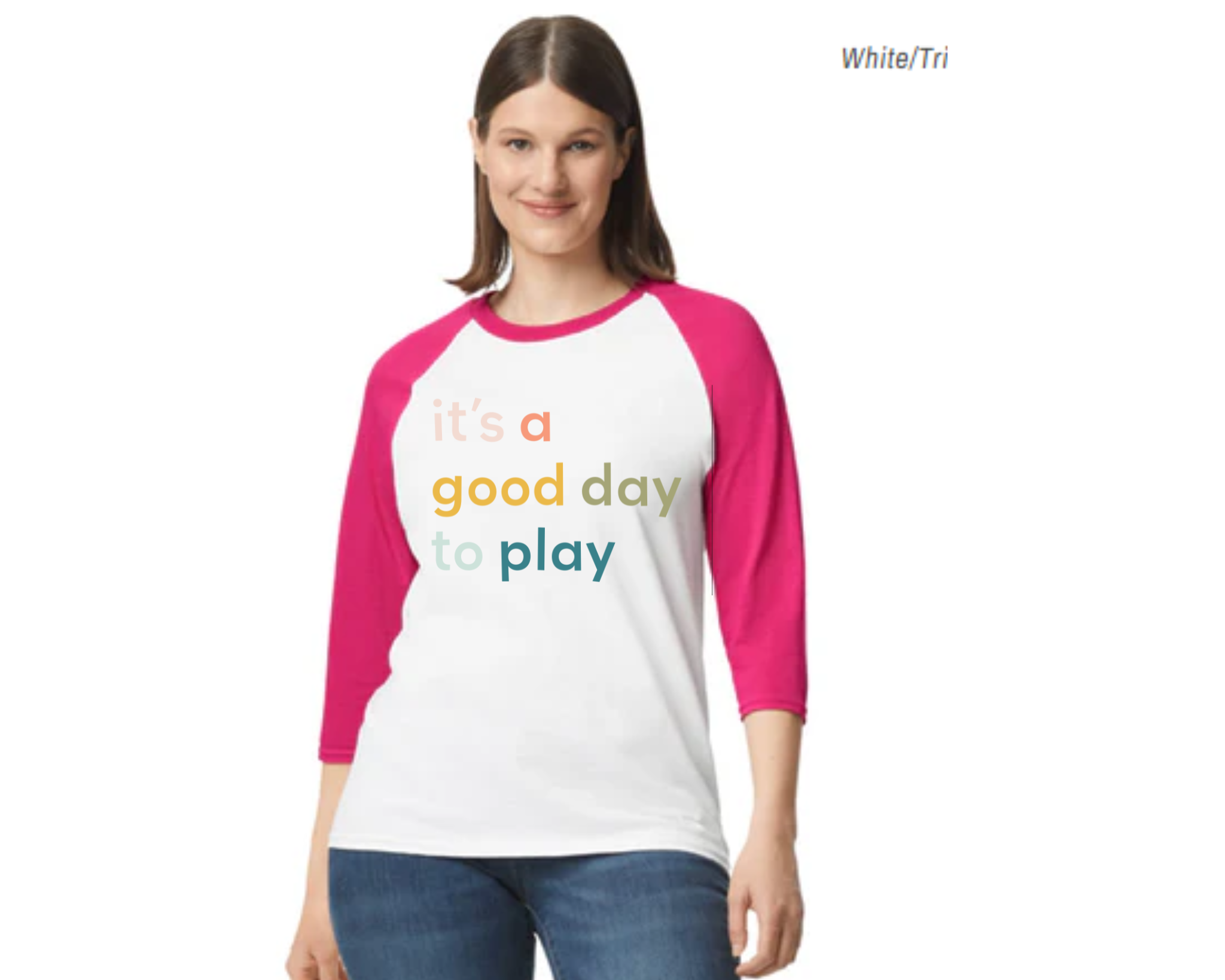 It’s a Good Day to Play – Villages Child Development Center Gildan 5700 Raglan Tee