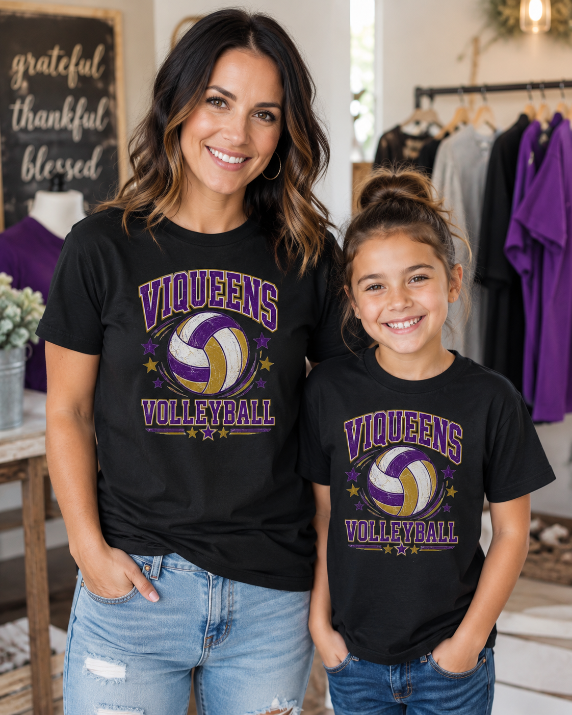 Viqueens Volleyball Tee - Gildan Unisex Shirt - Adult & Youth CHS Spirit Wear