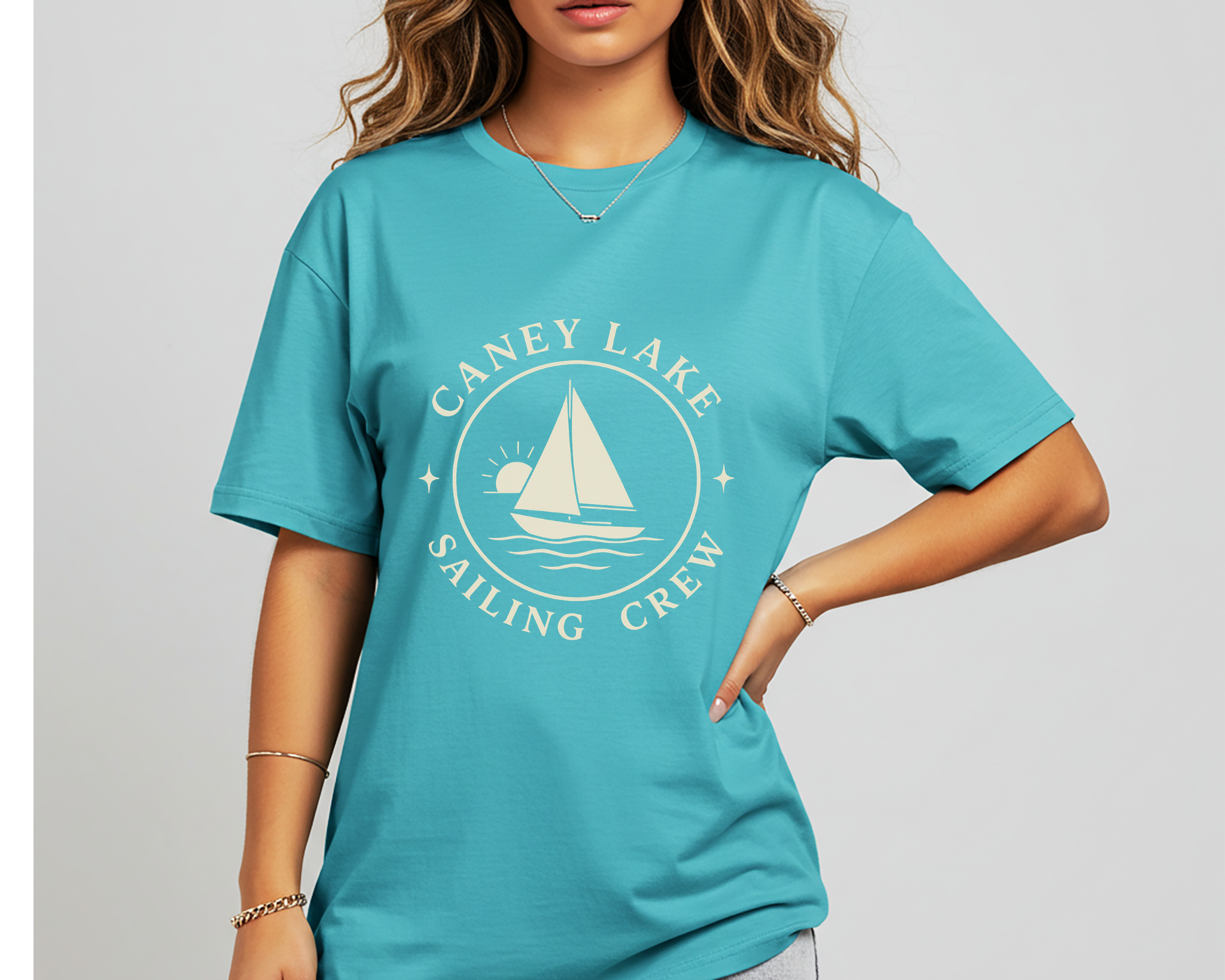 Caney Lake Chatham Louisiana Sailing Crew Tee – Lake Life Shirt – Louisiana Lake Tee – Nautical Boat Shirt – Southern Boutique Tee – Gildan Unisex