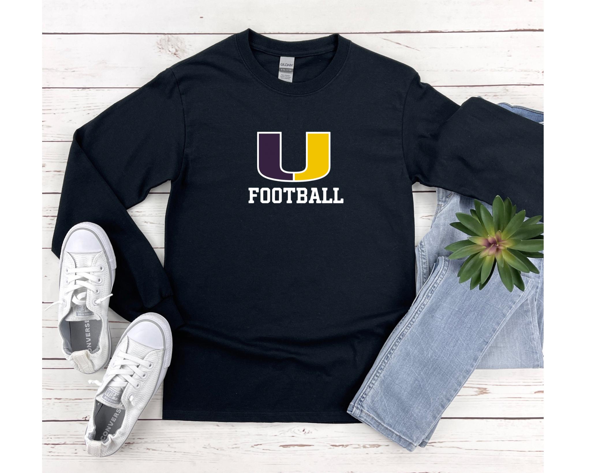 The U Football Long Sleeve Tee