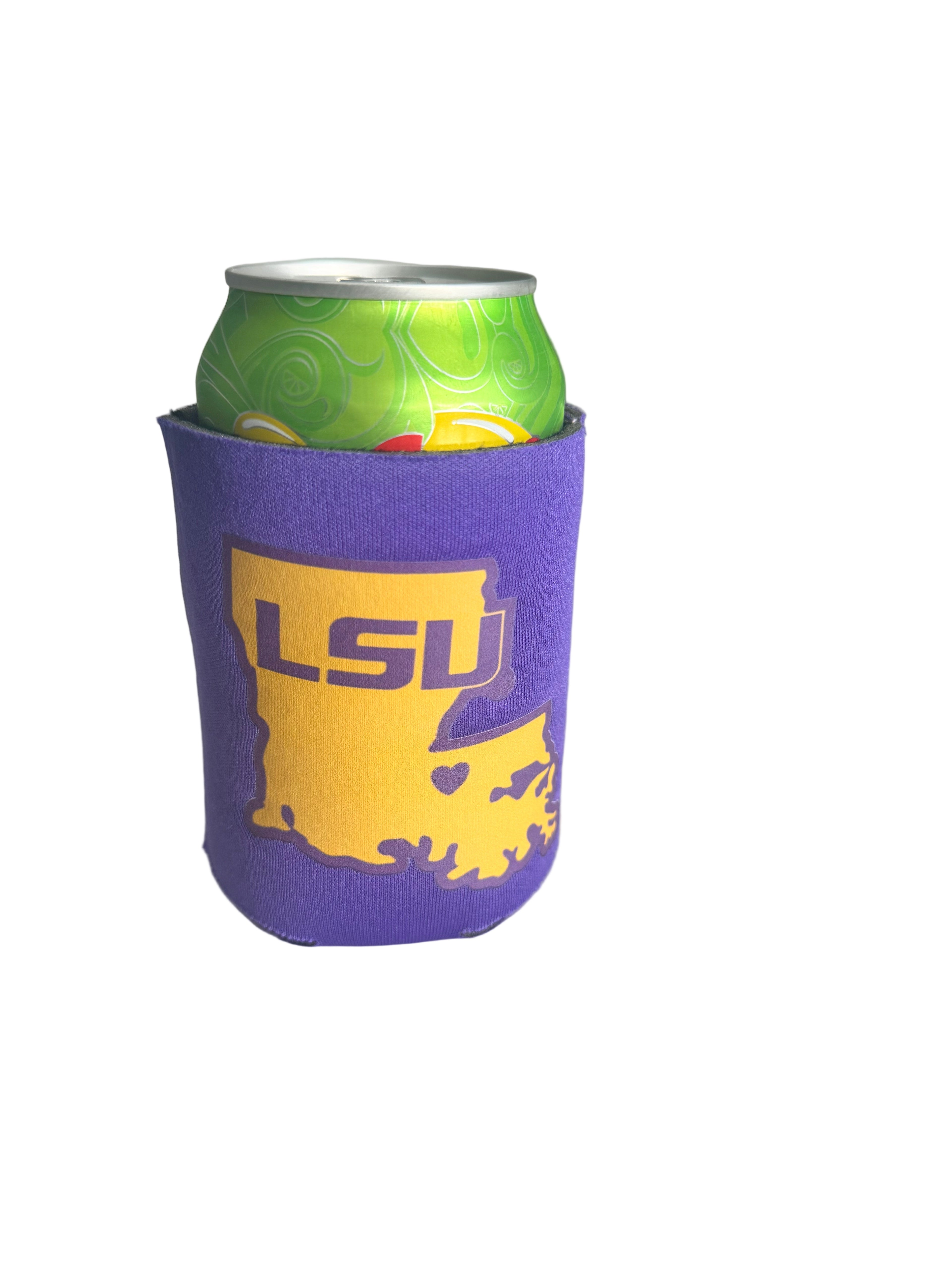 LSU Louisiana State Purple Koozie | Purple & Gold Can Cooler Sleeve
