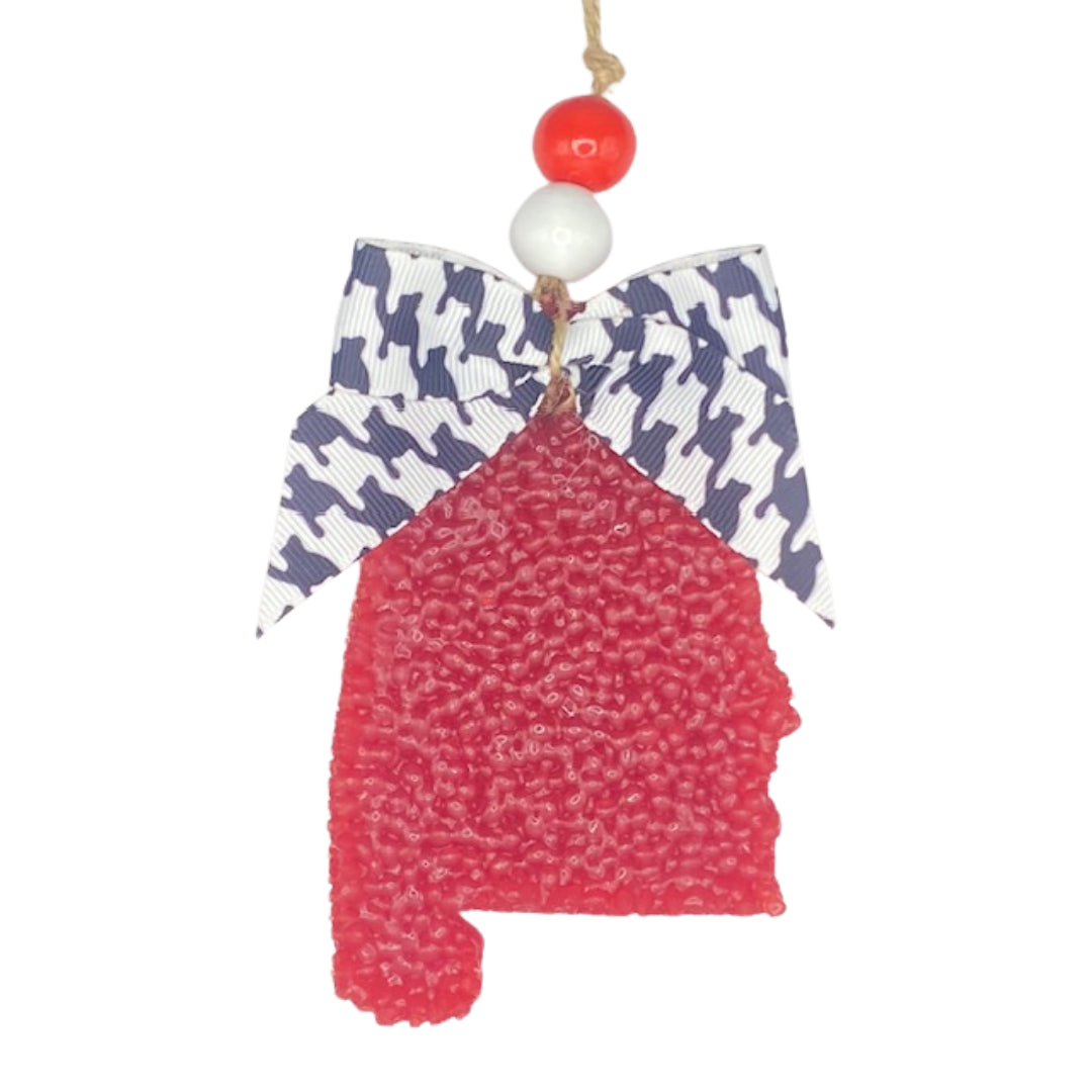 Alabama State Car Freshie - Volcano Scented Crimson Fan Freshie