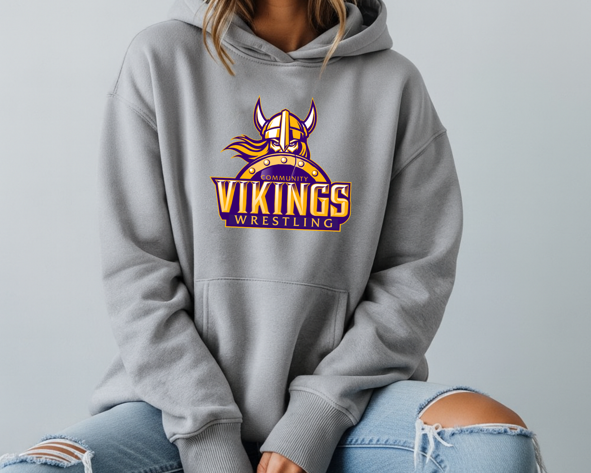 Official Community Vikings Wrestling Team Hoodie