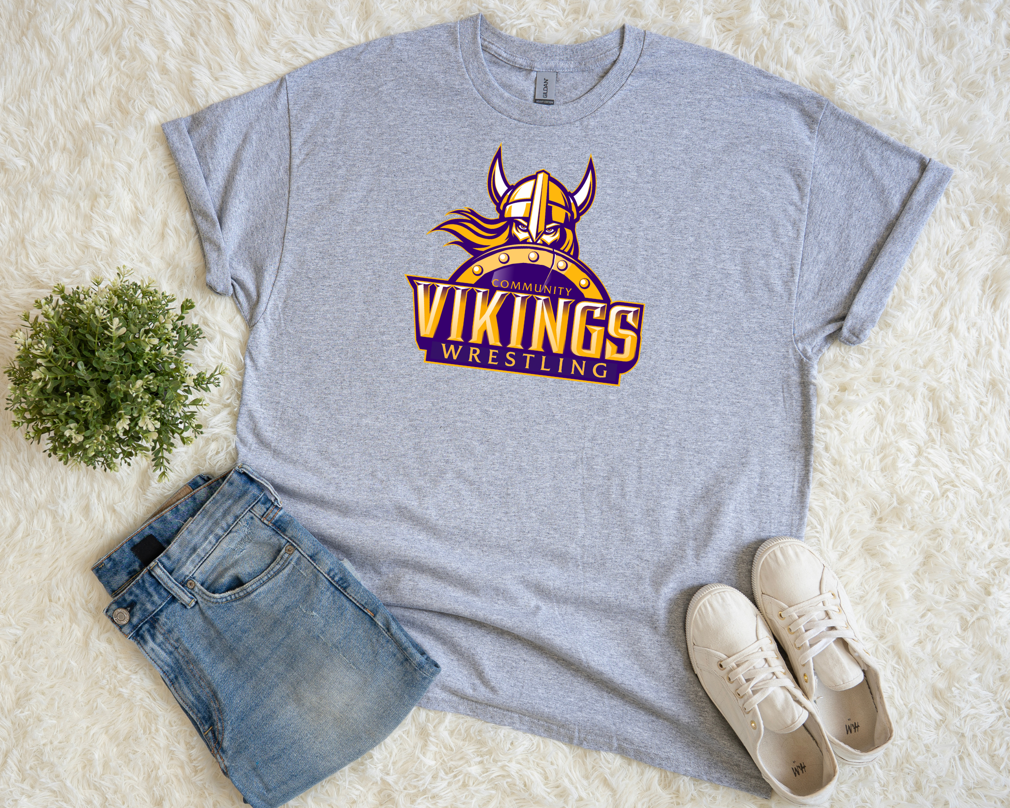 Official Community Vikings Wrestling Team Tee