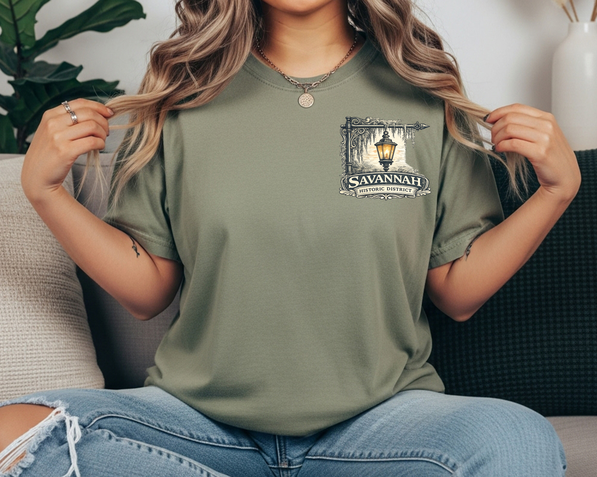 Savannah Forsyth Park Comfort Colors Tee – Historic Savannah Georgia Graphic Shirt – Southern Coastal Boutique T-Shirt