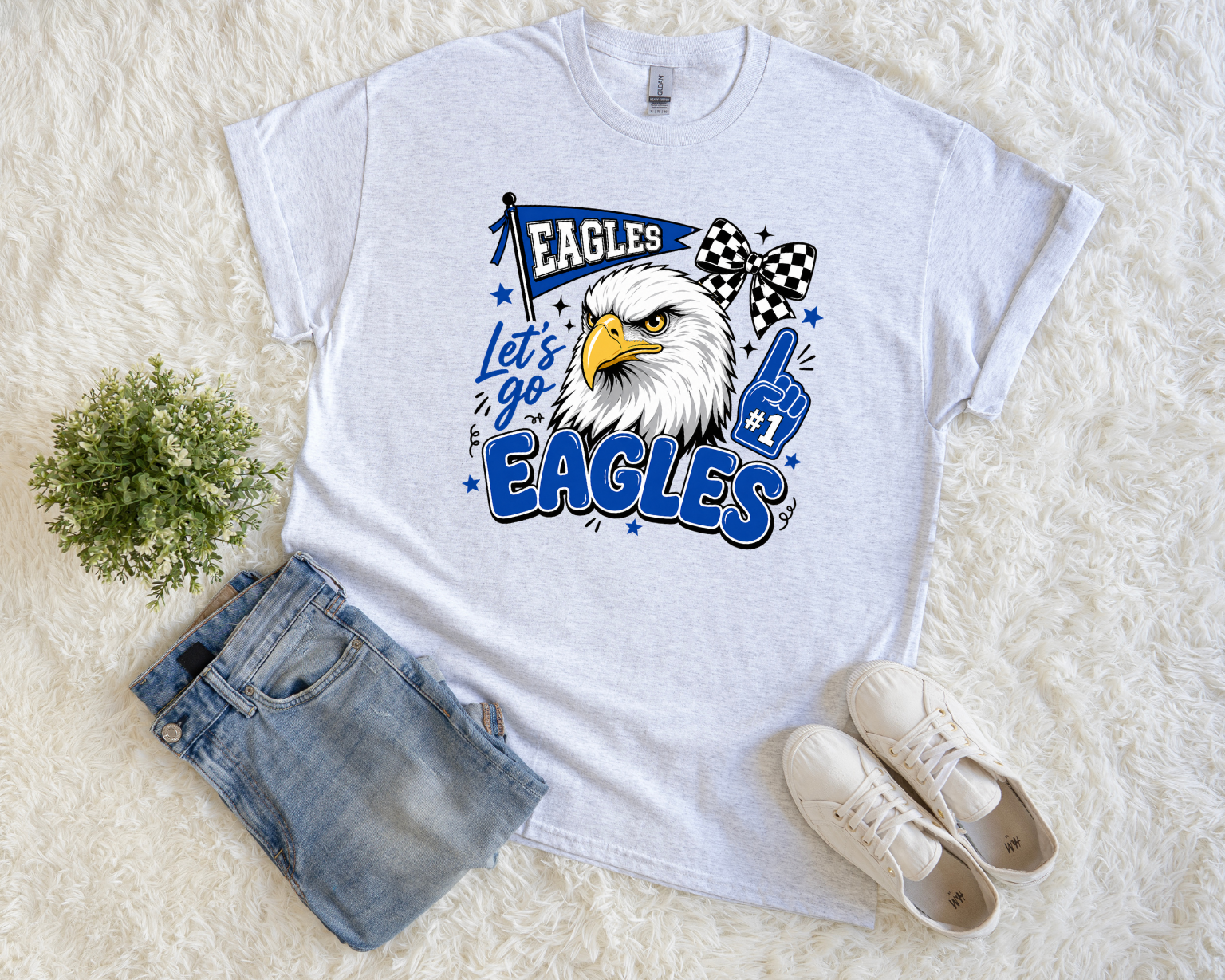 Eagles Game Day Spirit Tee | Cheer Mascot T-Shirt | Multiple Shirt Colors Available