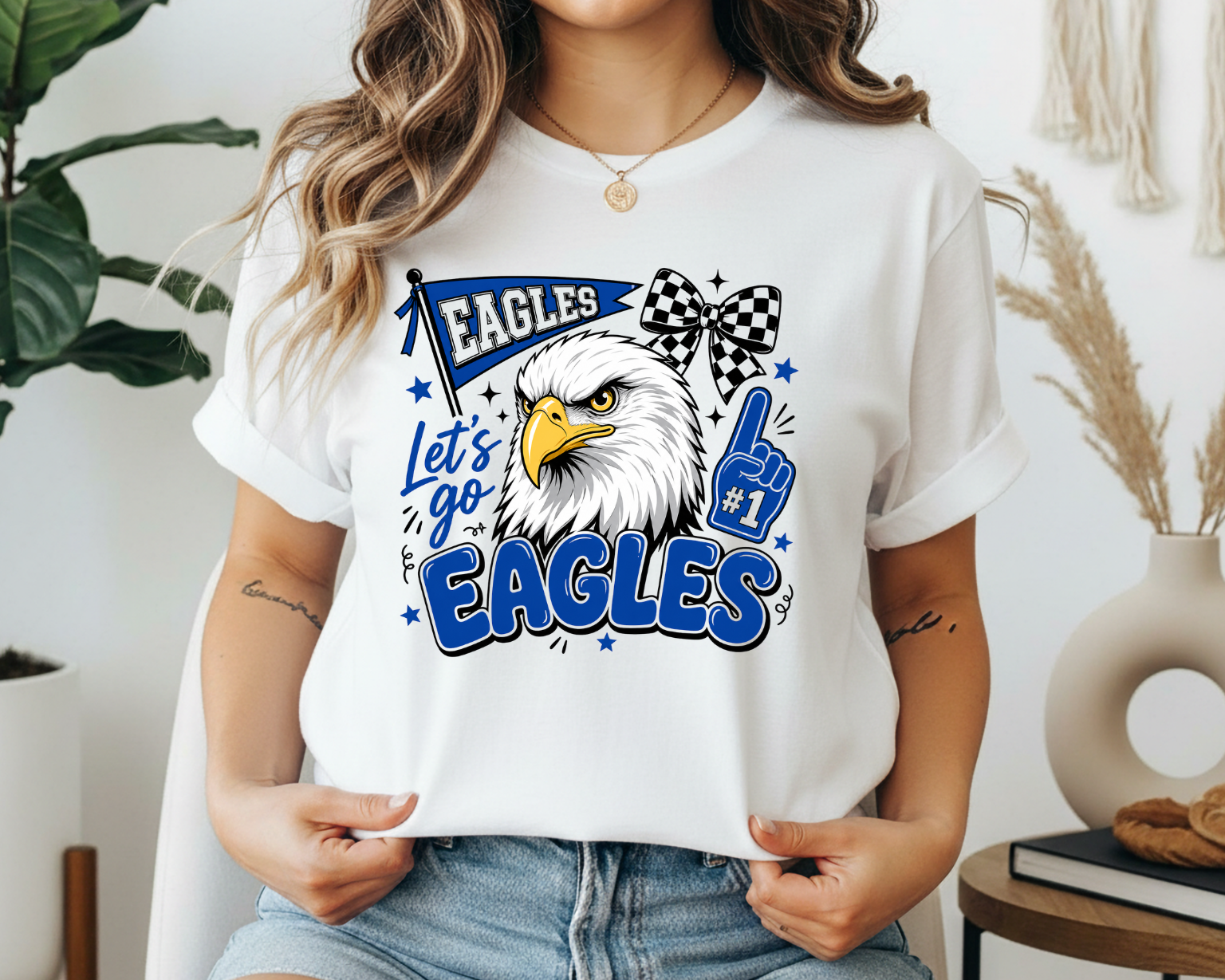 Eagles Game Day Spirit Tee | Cheer Mascot T-Shirt | Multiple Shirt Colors Available